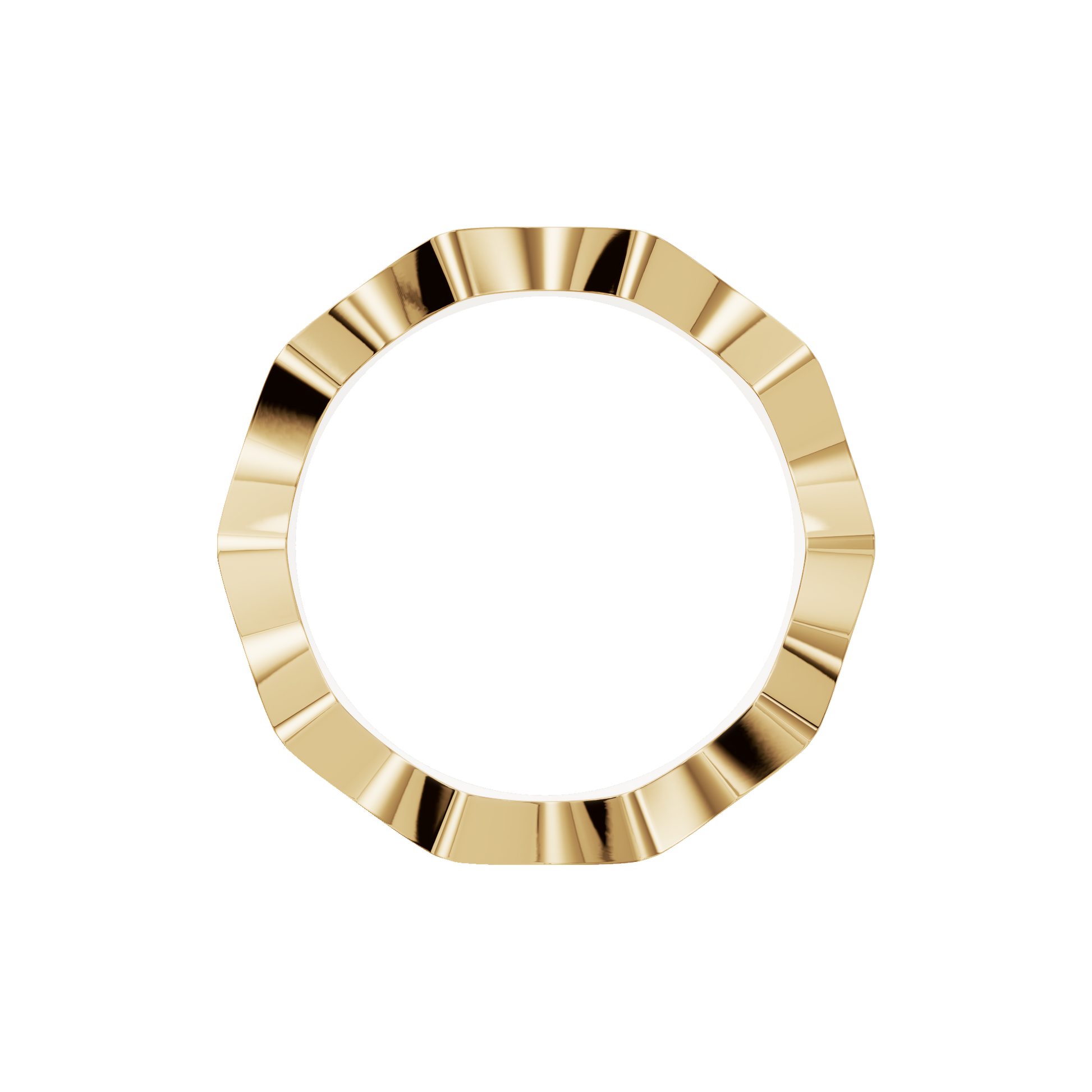 Geometric Curve Lab Grown Diamond Band Ring