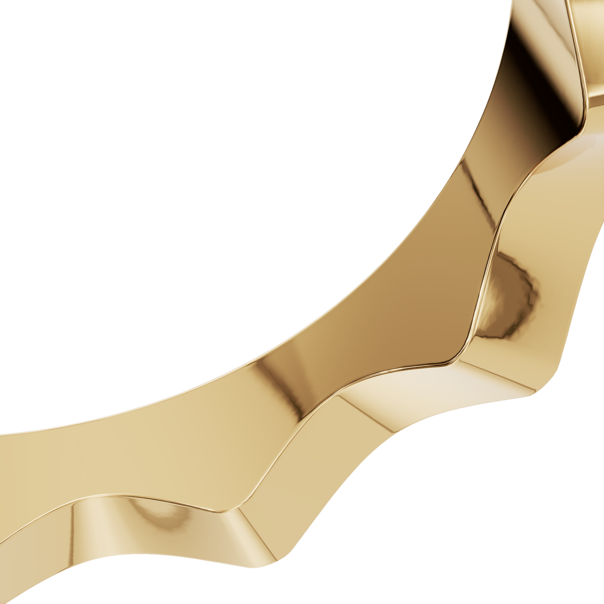 Geometric Curve Lab Grown Diamond Band Ring