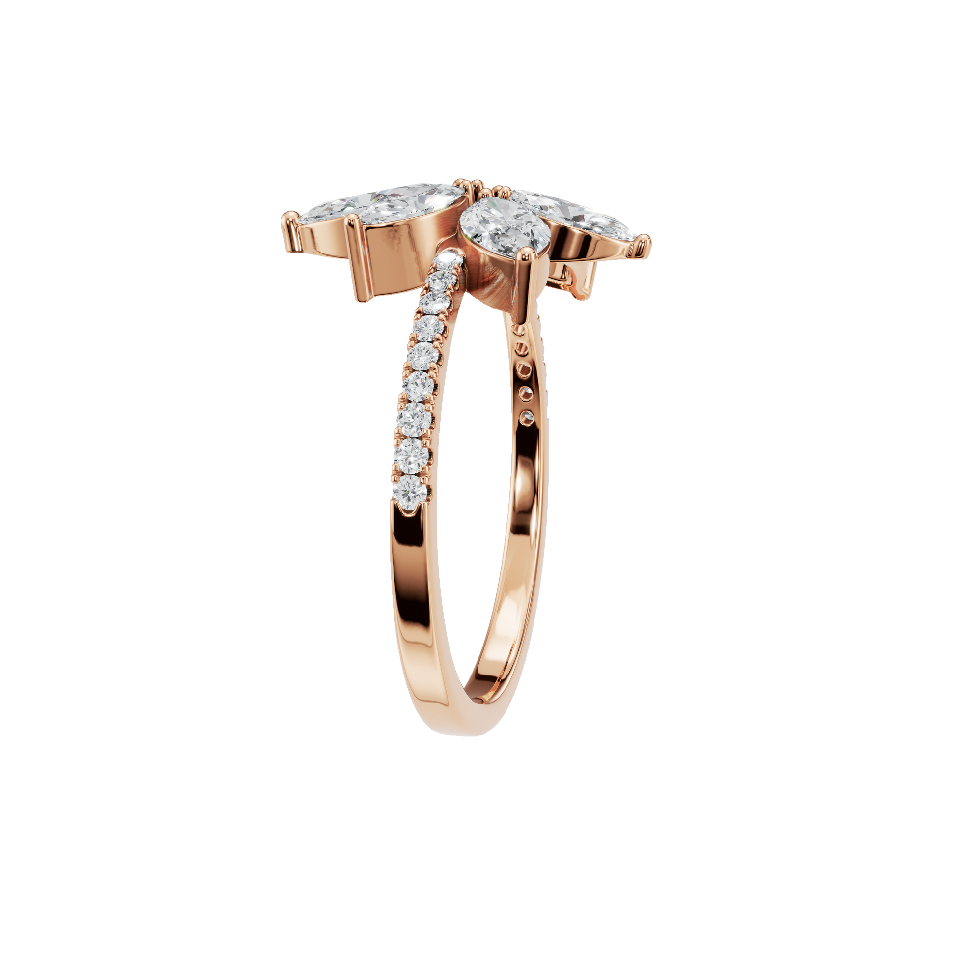 1.13 CTW Statement Diamond Ring – Floral Design in Gold
