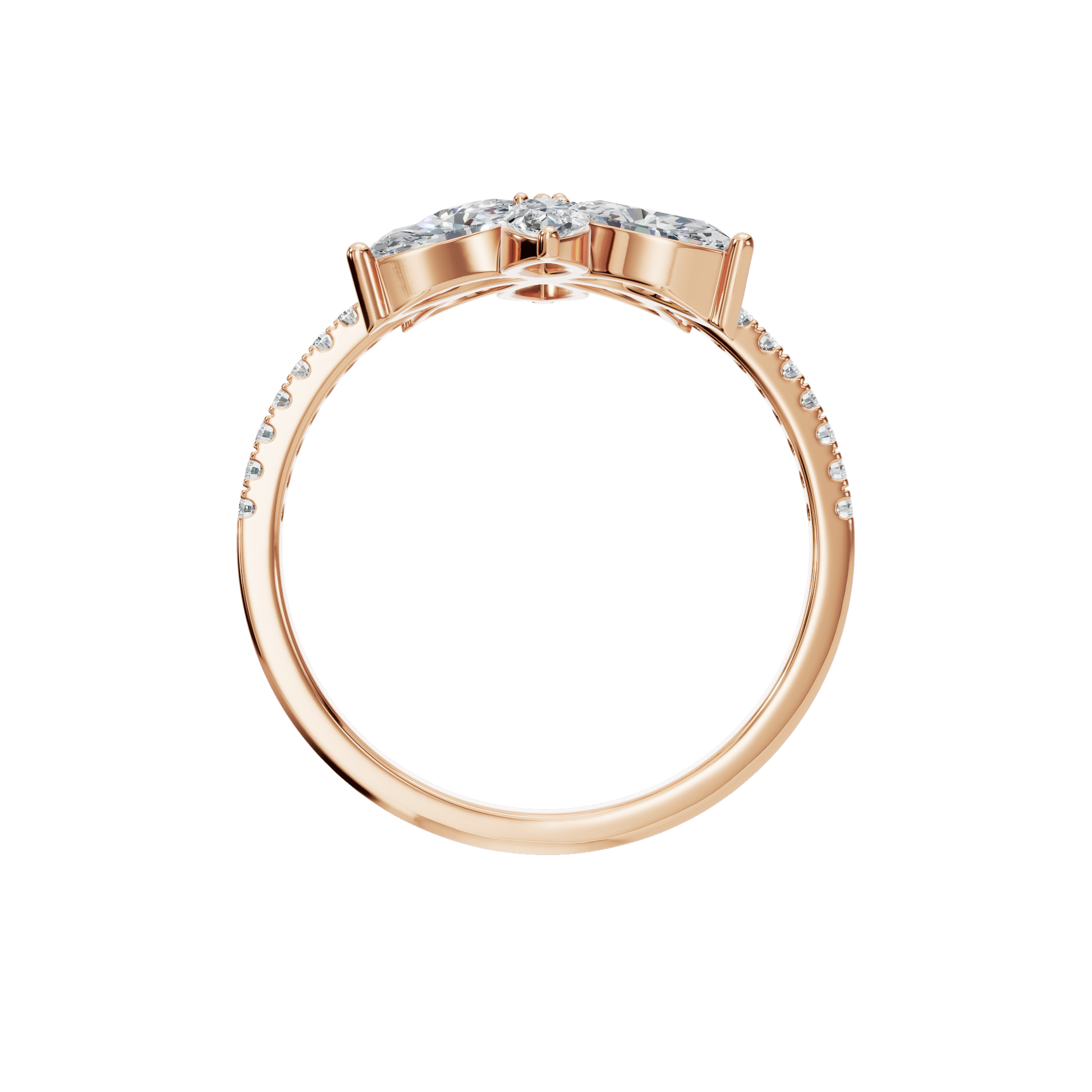 1.13 CTW Statement Diamond Ring – Floral Design in Gold