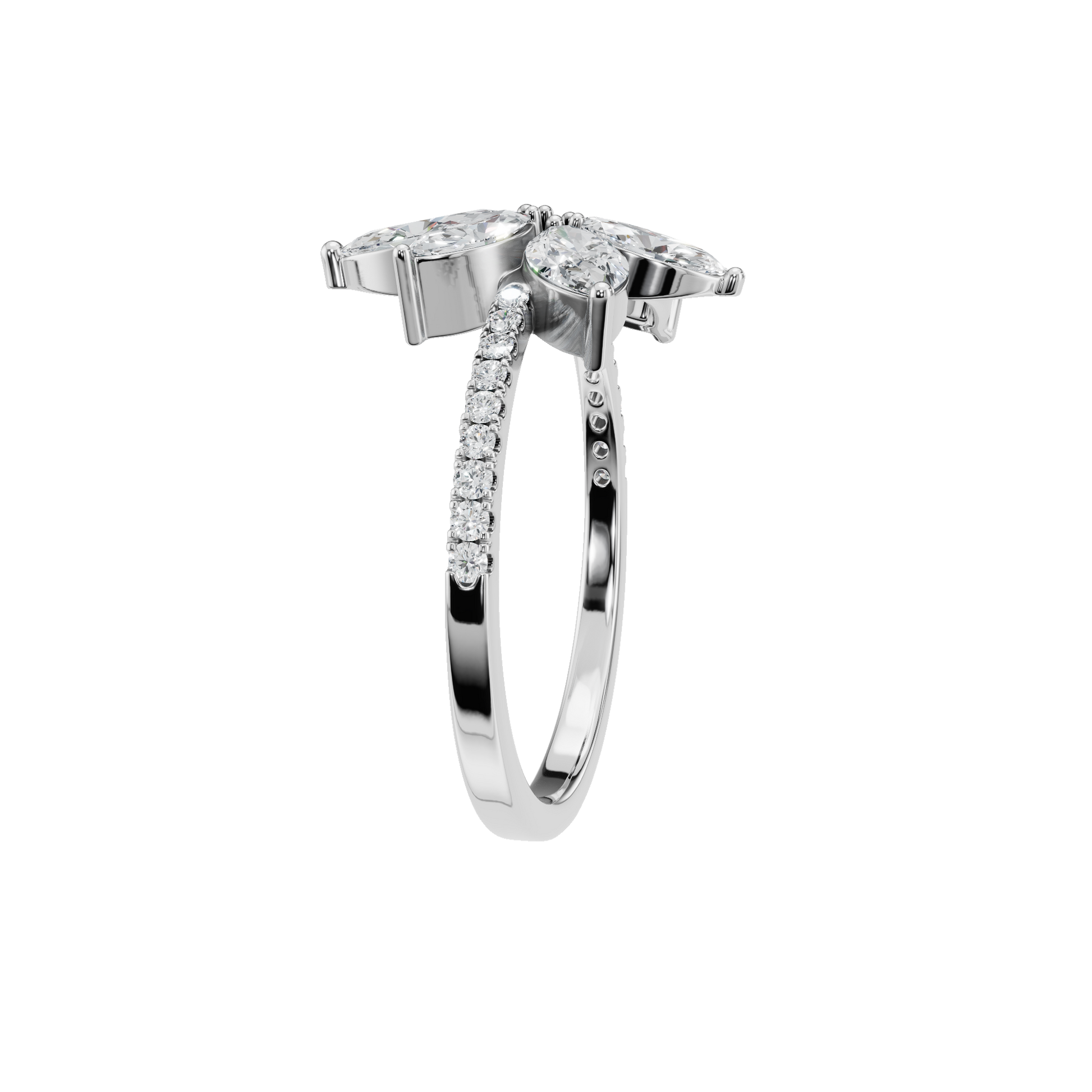 1.13 CTW Statement Diamond Ring – Floral Design in Gold