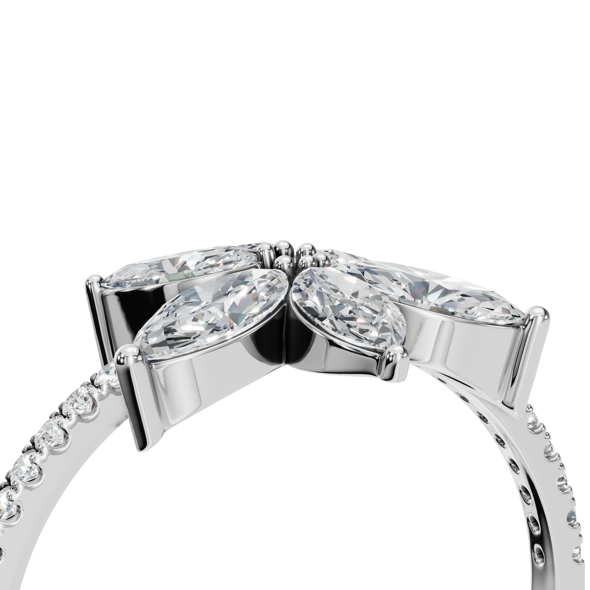 1.13 CTW Statement Diamond Ring – Floral Design in Gold