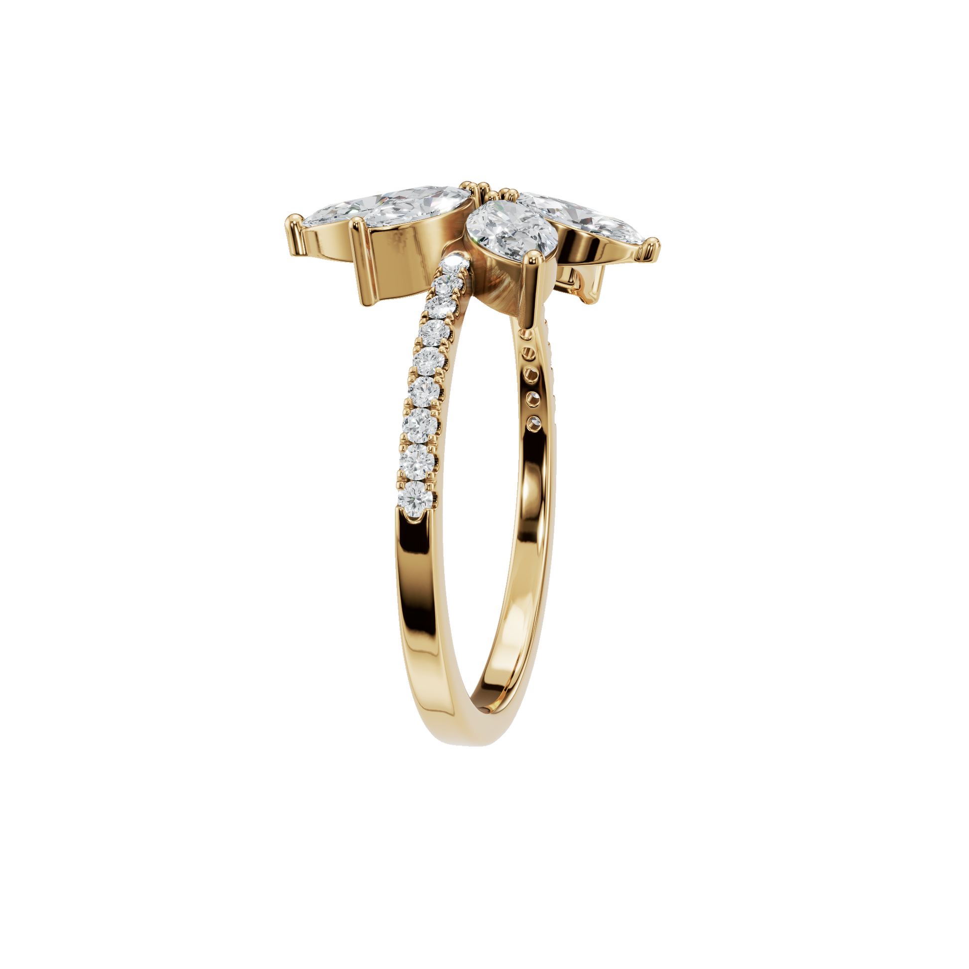 1.13 CTW Statement Diamond Ring – Floral Design in Gold