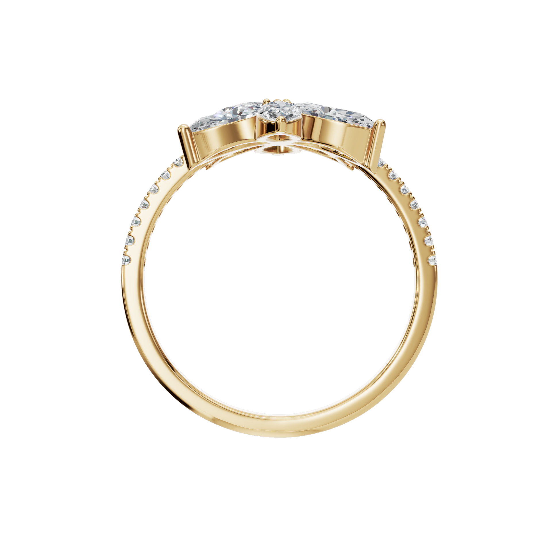 1.13 CTW Statement Diamond Ring – Floral Design in Gold