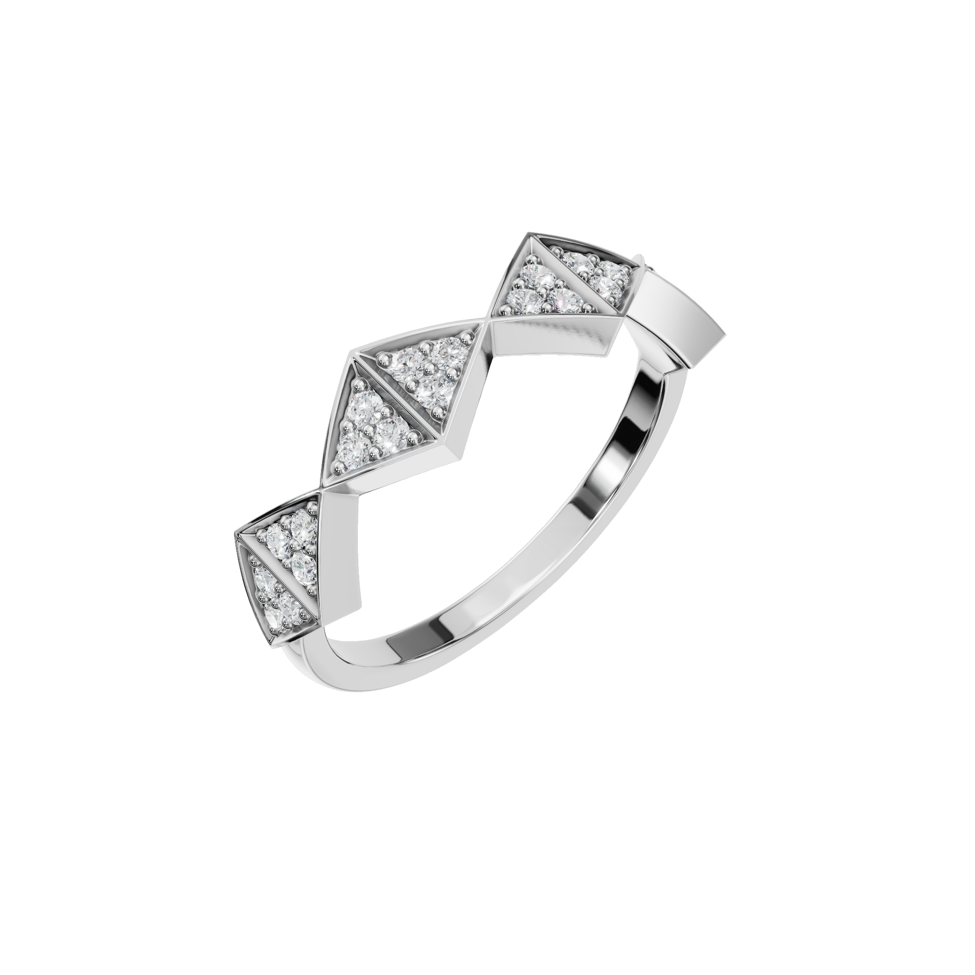 Lab Grown Diamond Chevron Ring – Stylish Festive Jewelry