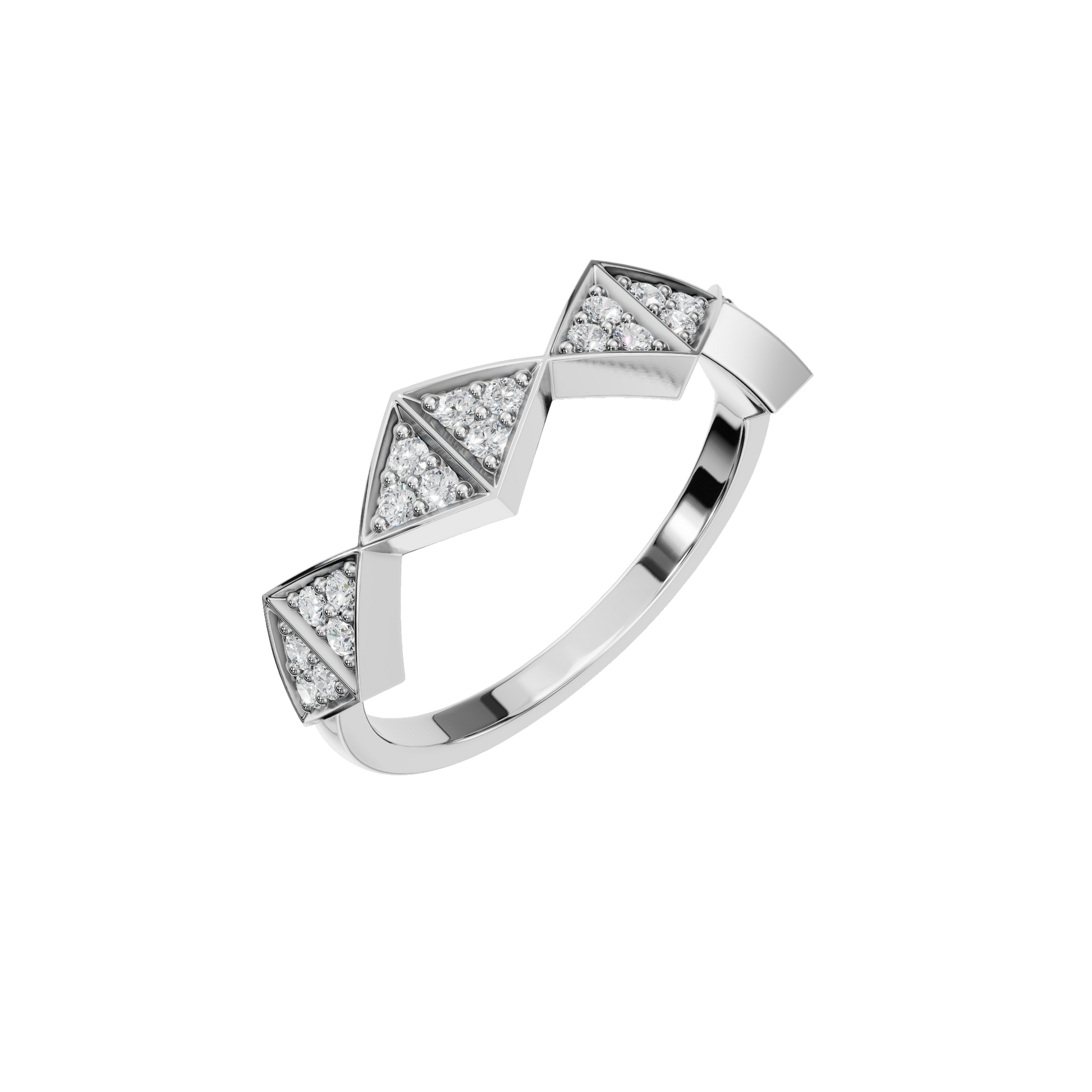 Lab Grown Diamond Chevron Ring – Stylish Festive Jewelry