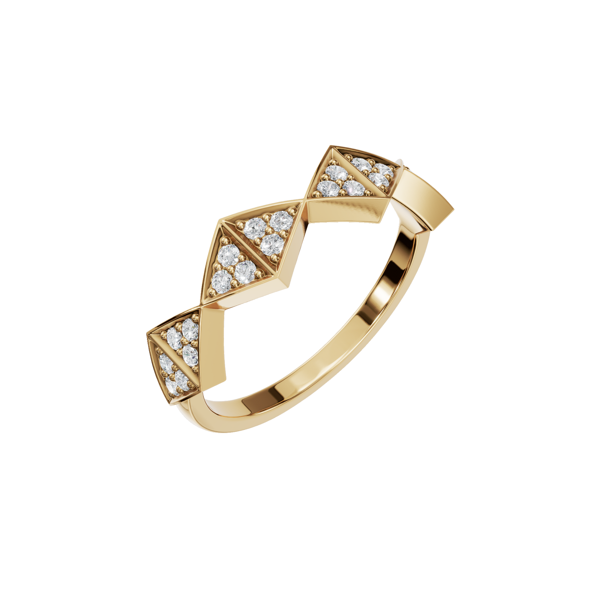 Lab Grown Diamond Chevron Ring – Stylish Festive Jewelry