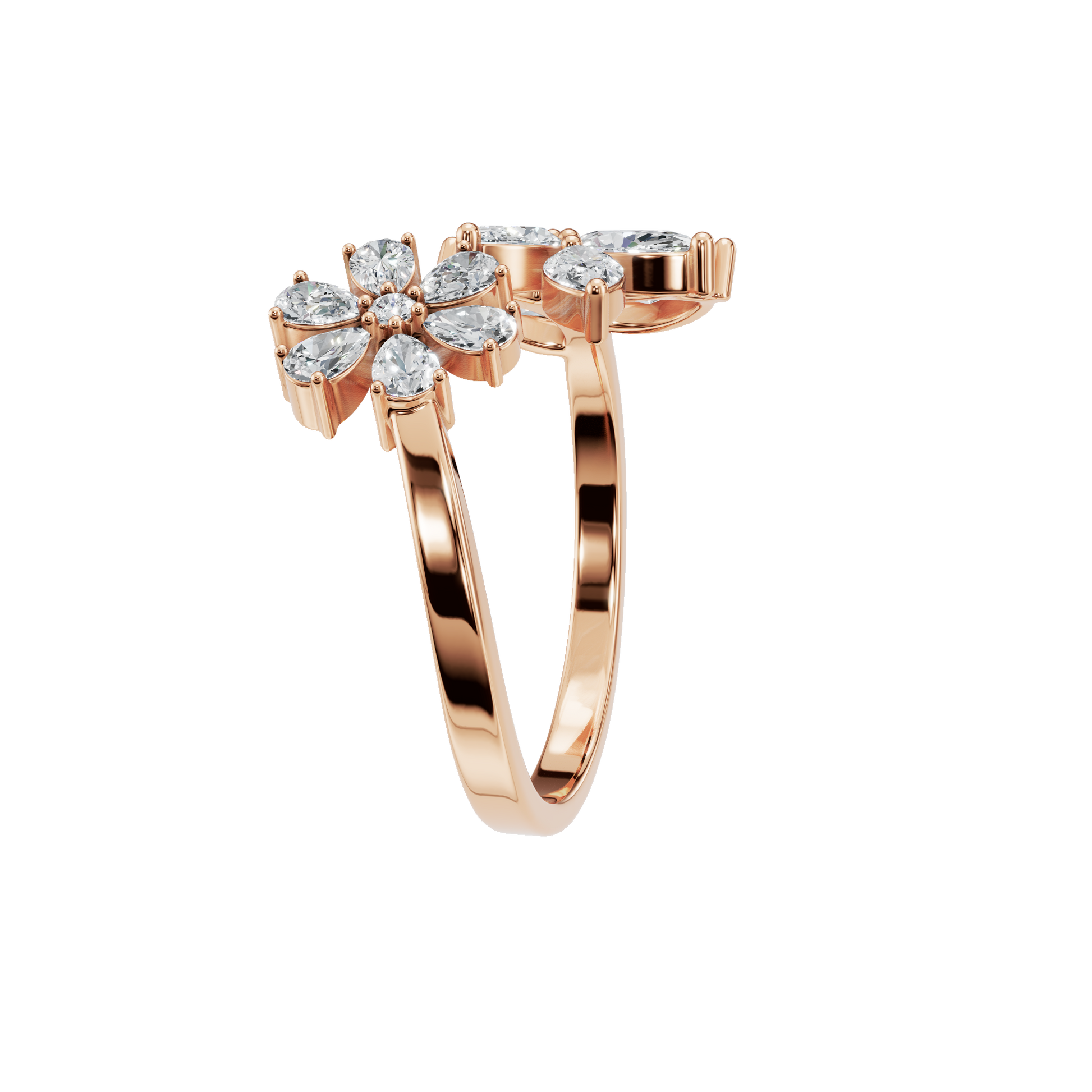 Blooming Garden Diamond Ring in Lab Grown Diamond Gold Ring