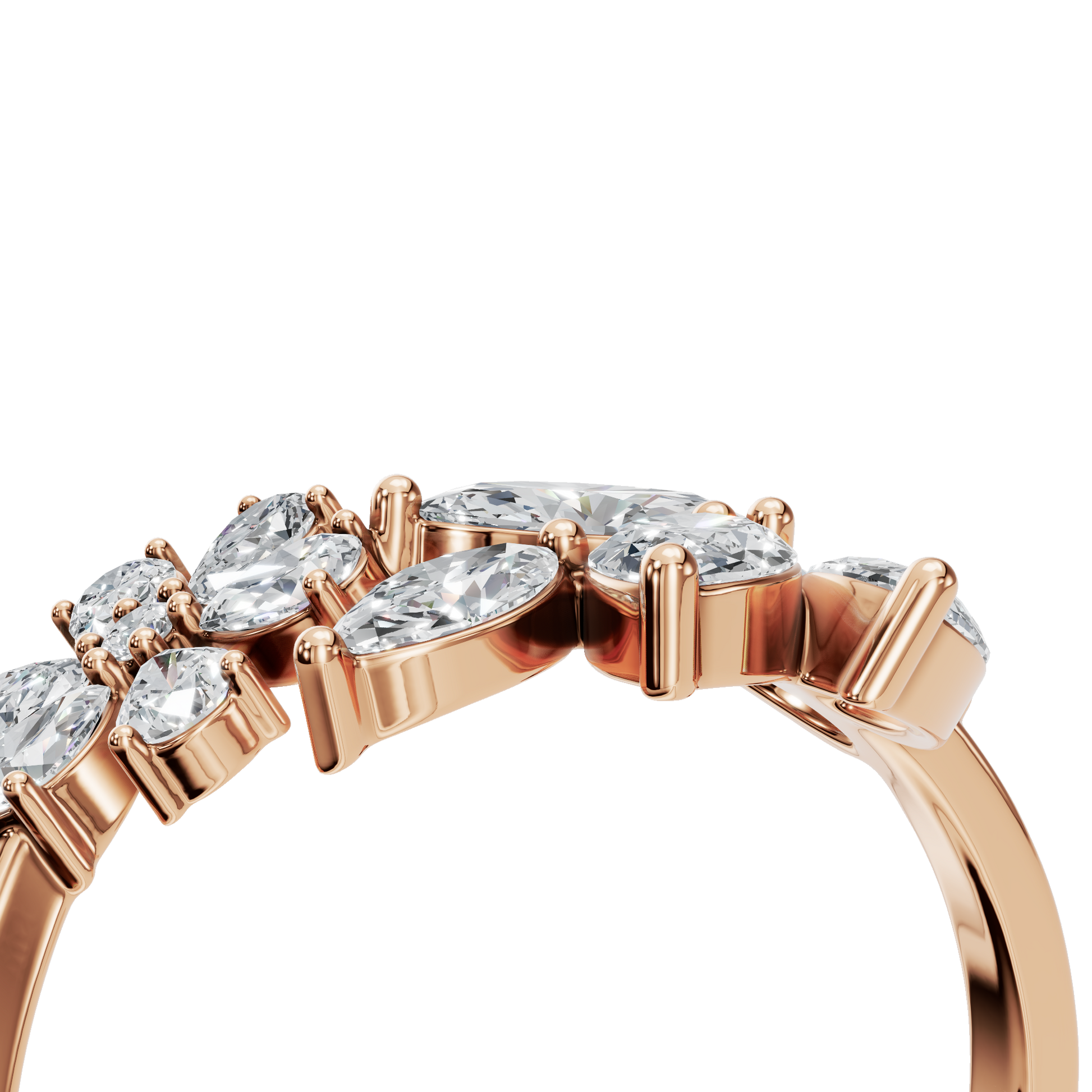 Blooming Garden Diamond Ring in Lab Grown Diamond Gold Ring