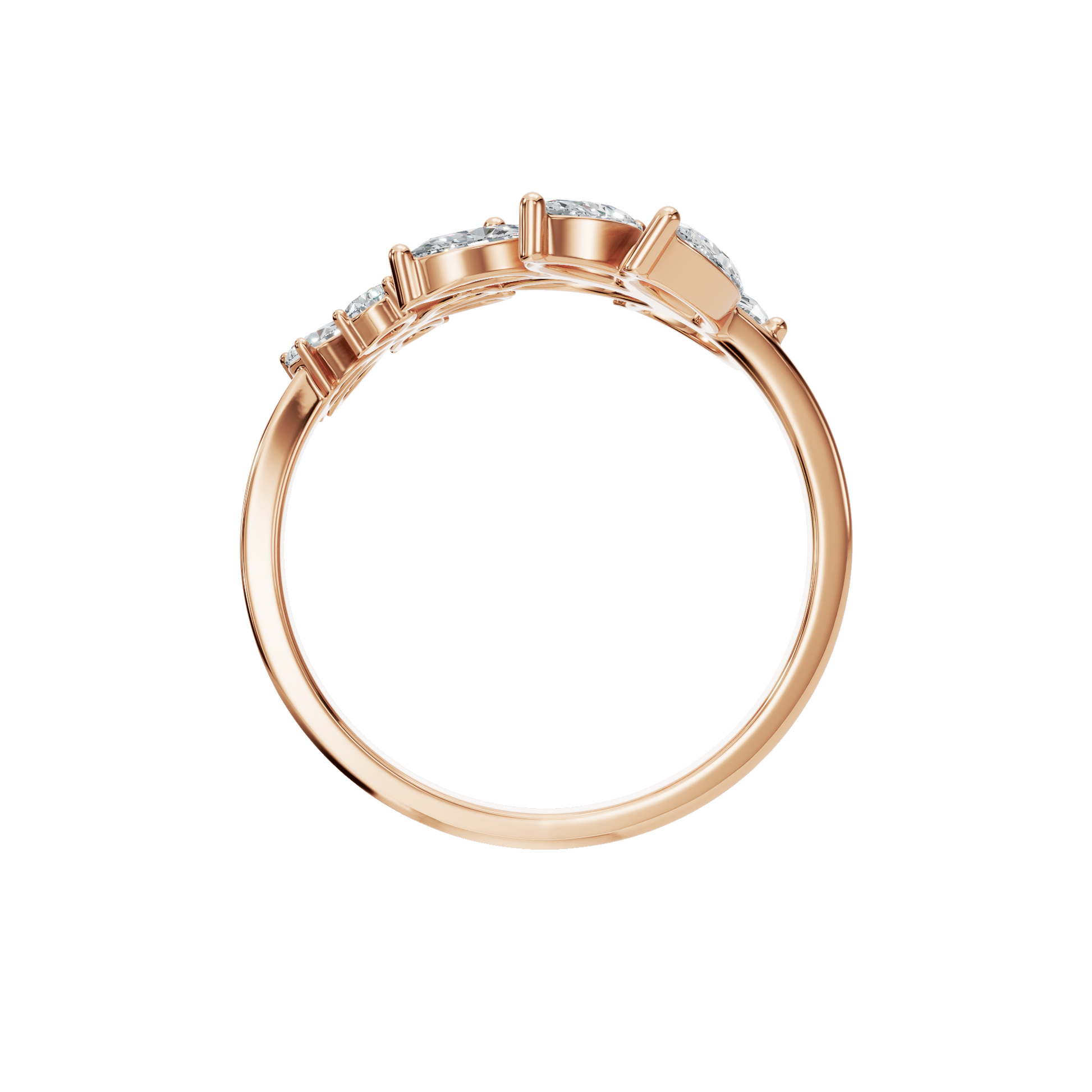 Blooming Garden Diamond Ring in Lab Grown Diamond Gold Ring