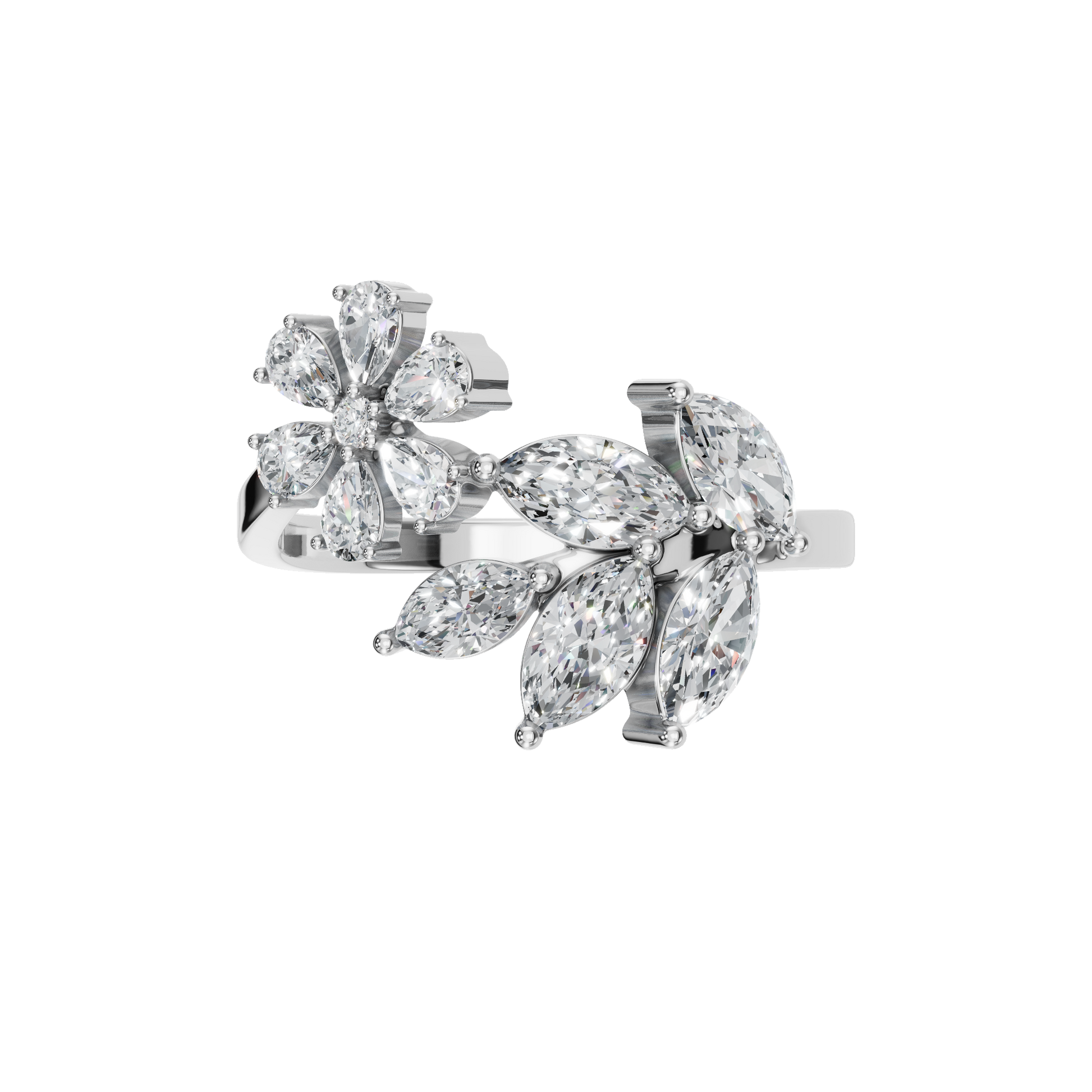 Blooming Garden Diamond Ring in Lab Grown Diamond Gold Ring