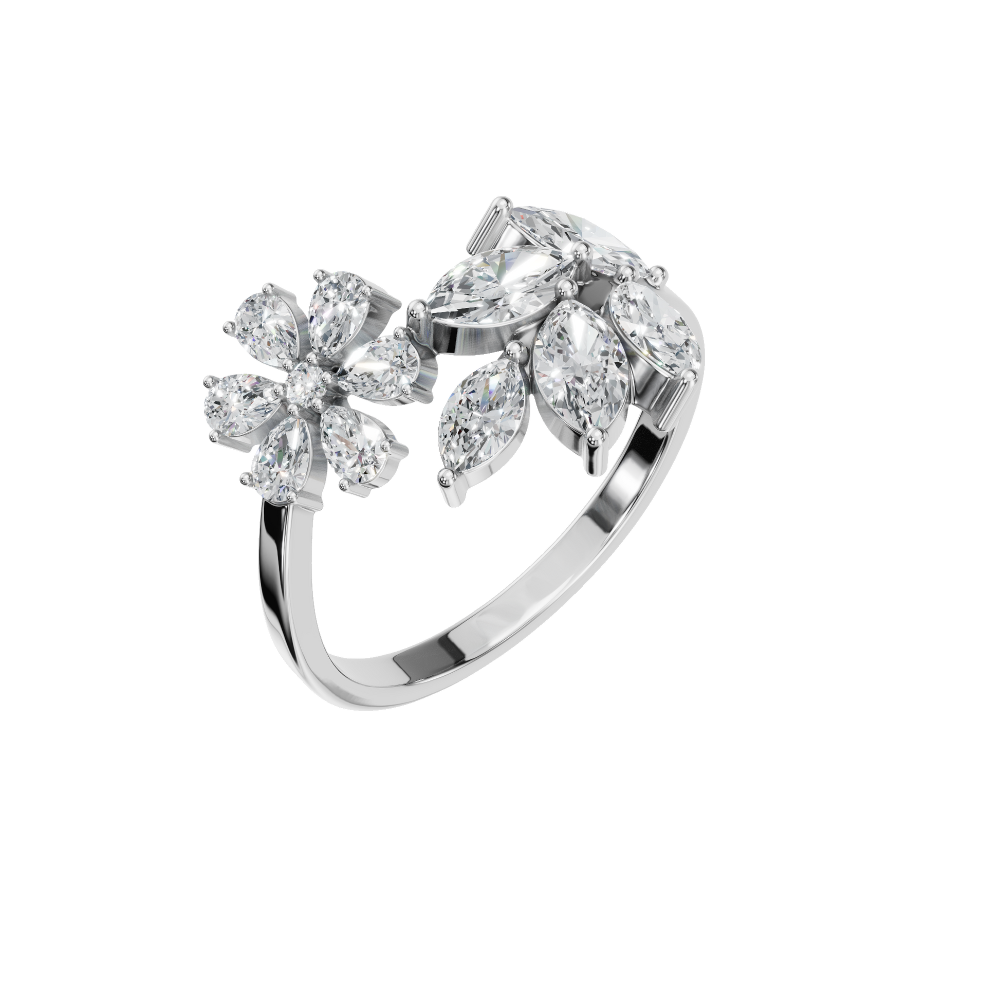 Blooming Garden Diamond Ring in Lab Grown Diamond Gold Ring