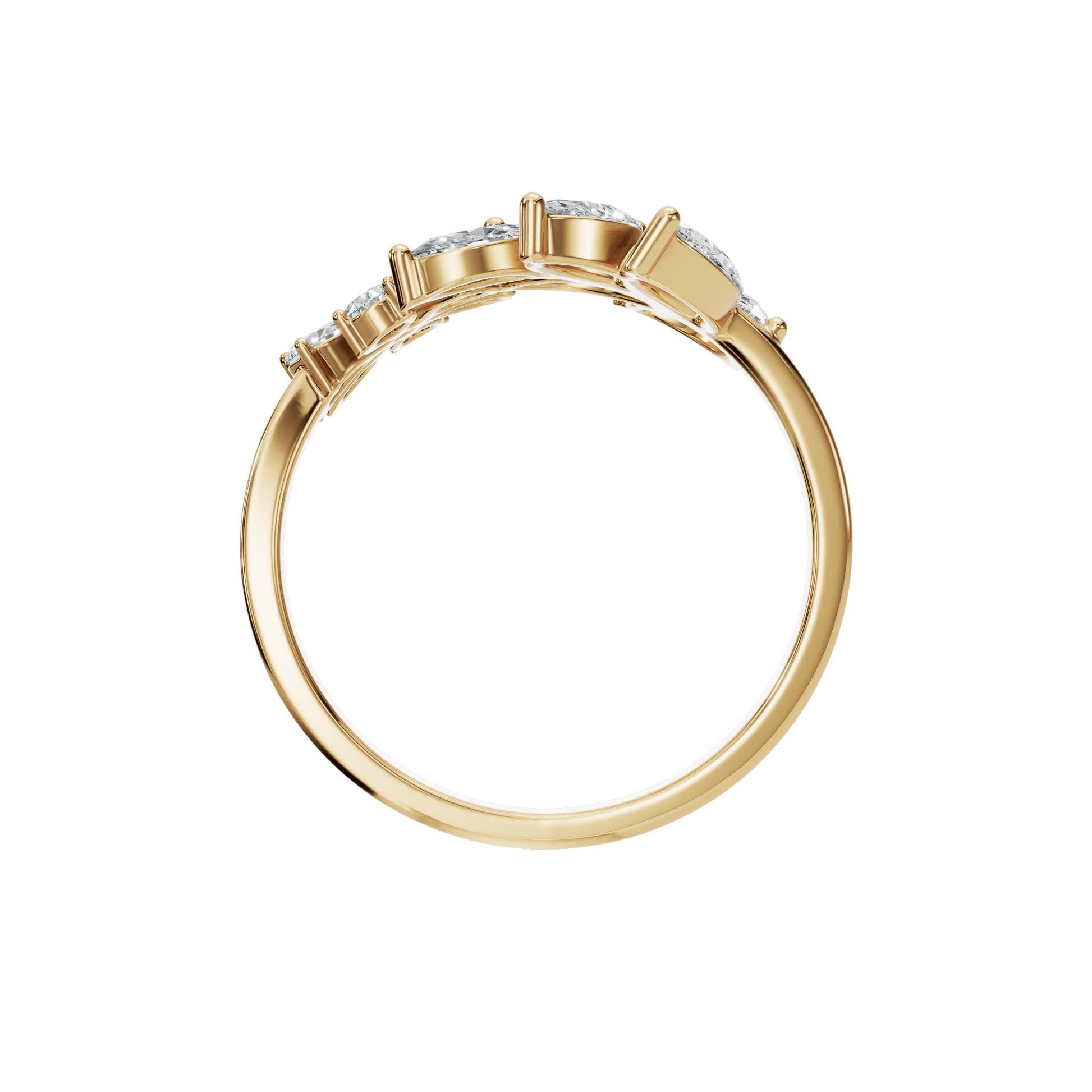 Blooming Garden Diamond Ring in Lab Grown Diamond Gold Ring