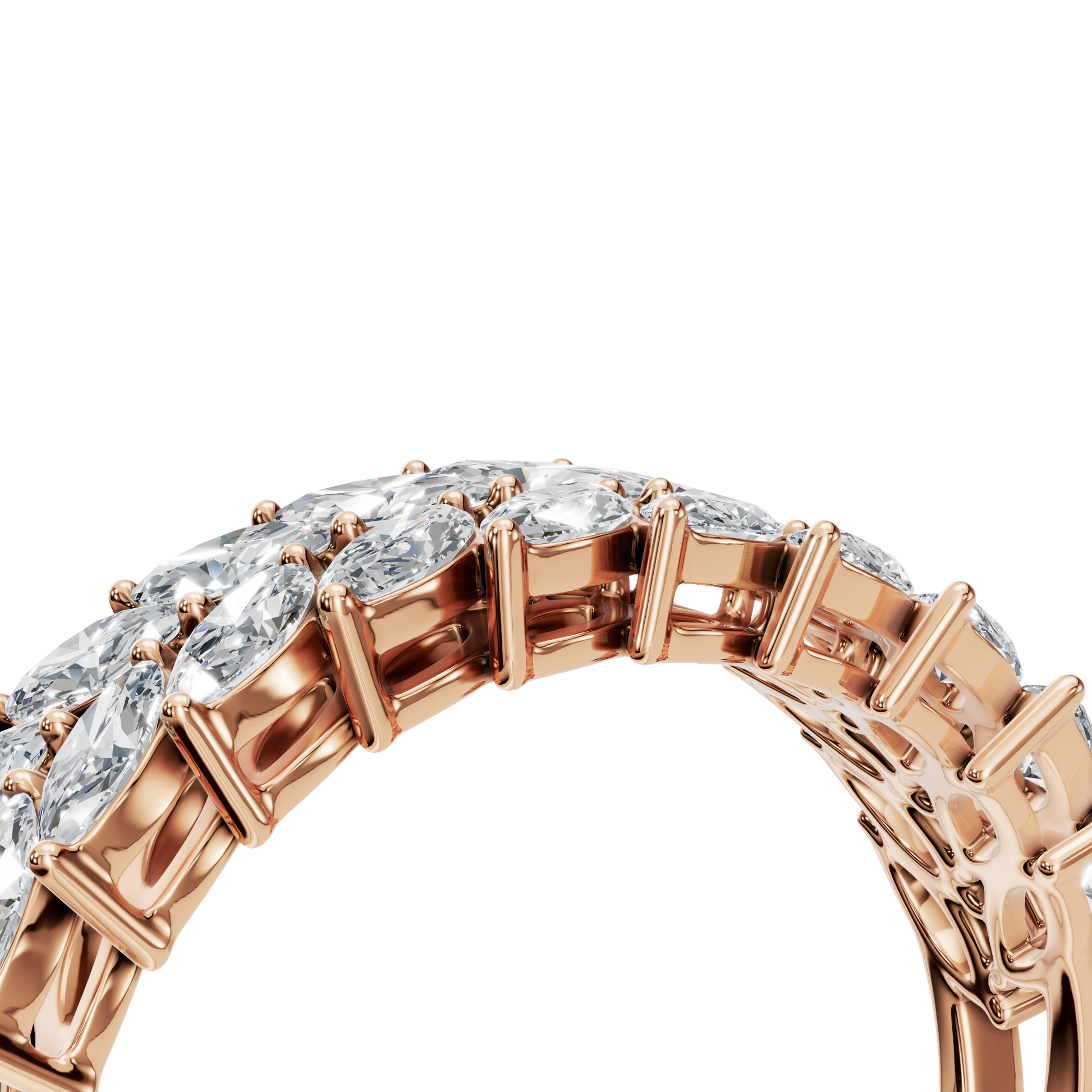 1.32 CTW Marquise Cut Diamond Ring – Luxury Stacking Eternity Band