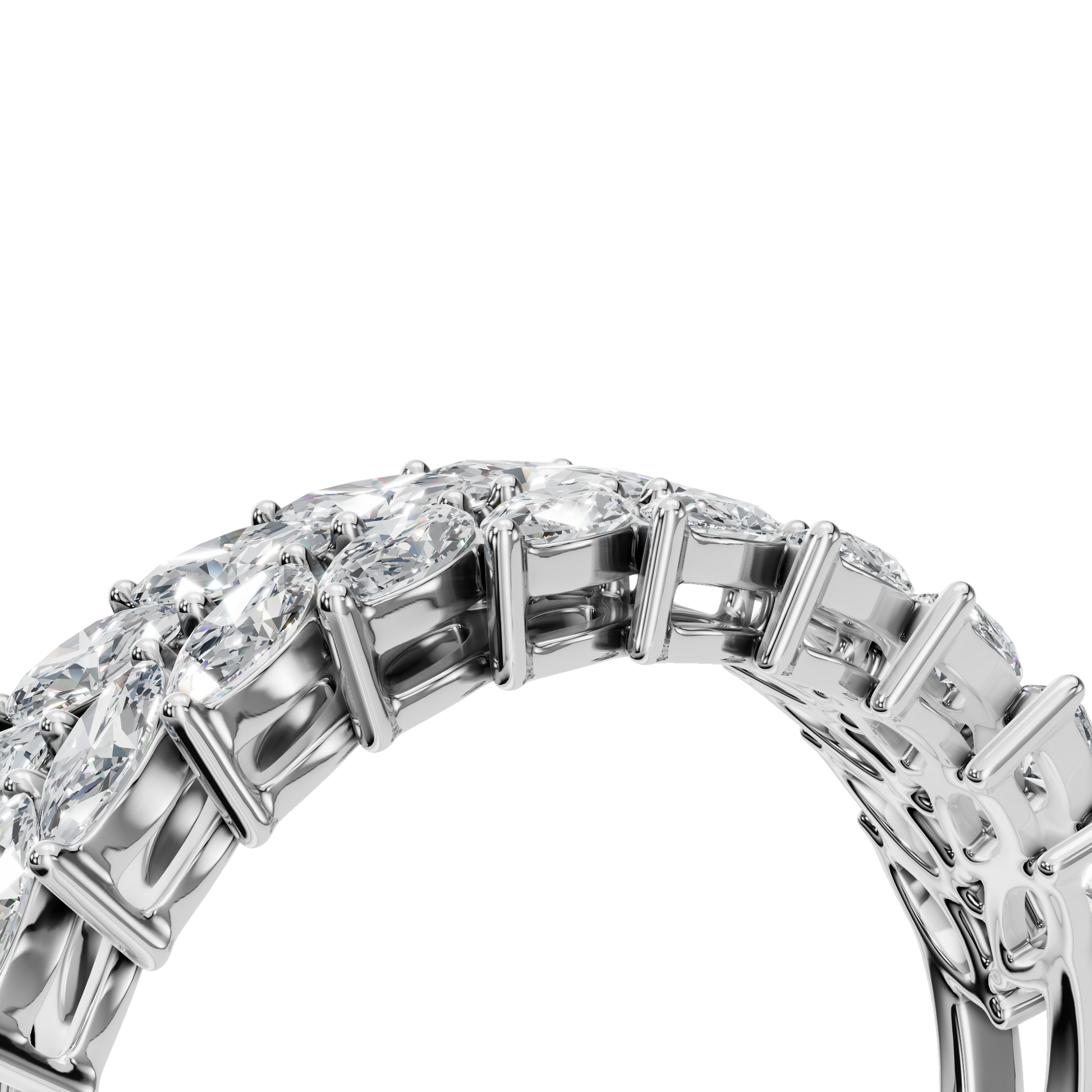 1.32 CTW Marquise Cut Diamond Ring – Luxury Stacking Eternity Band