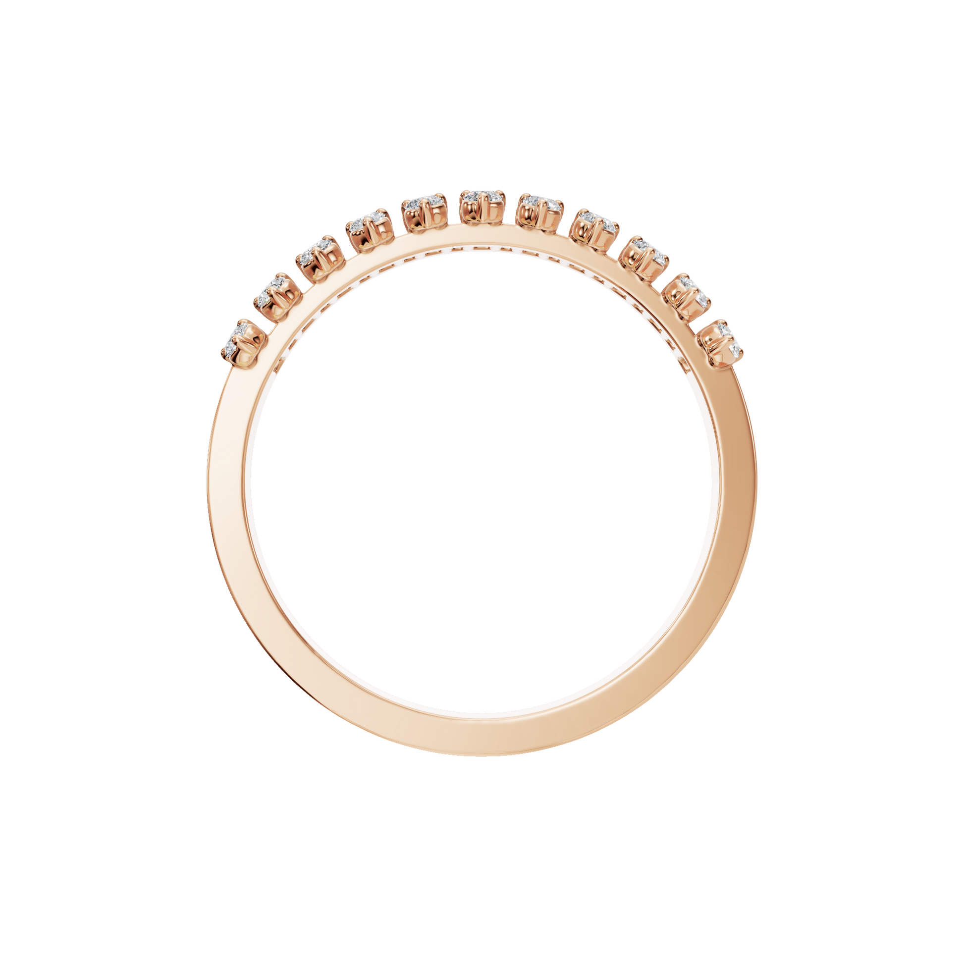Baguette Lab Grown Diamond Ring with Round Accent Stones