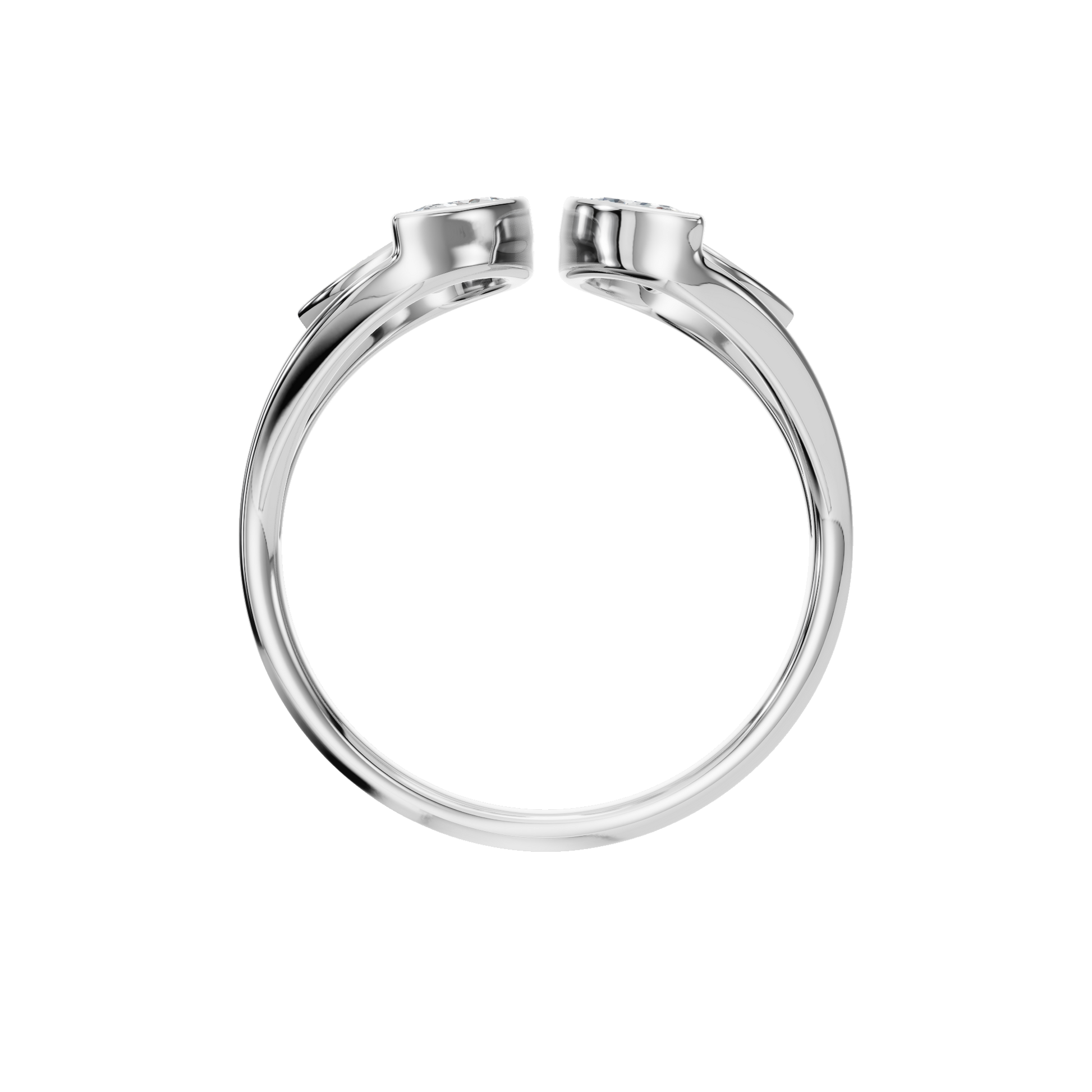 0.65 CTW Marquise Diamond Open Floral Ring