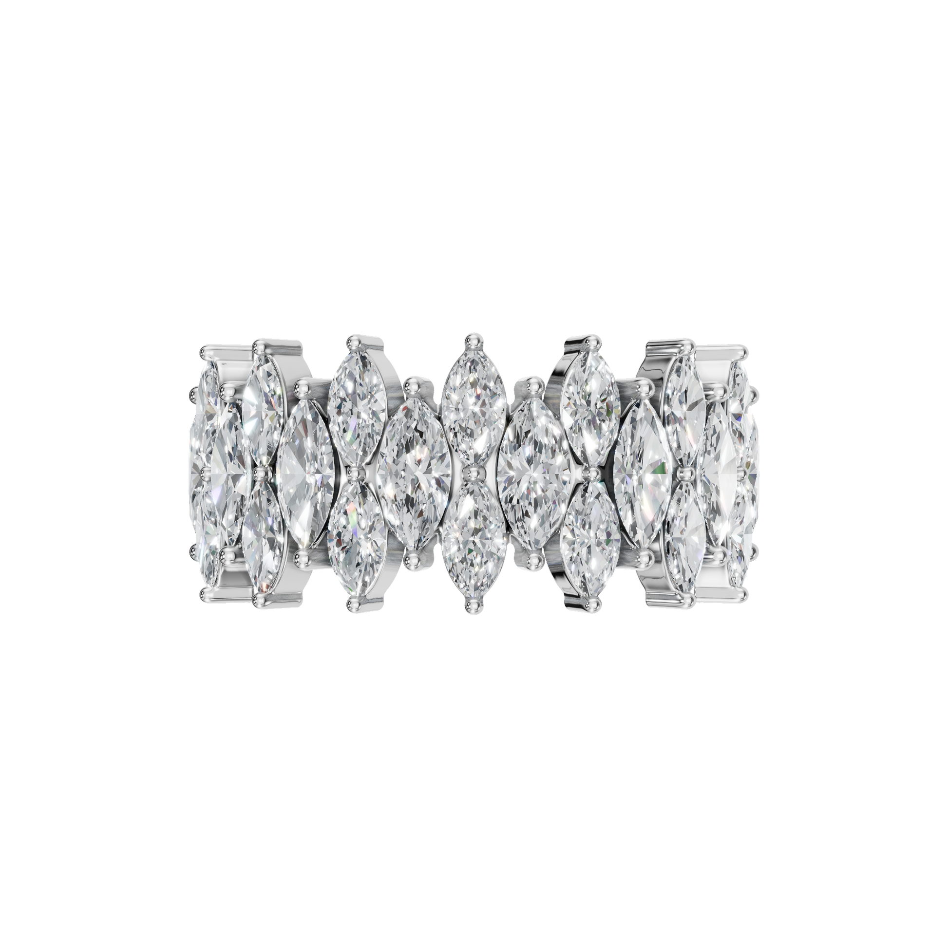 1.75Ct Marquise Diamond Statement Ring in Gold | Luxury Multi Stone Fine Jewelry Ring