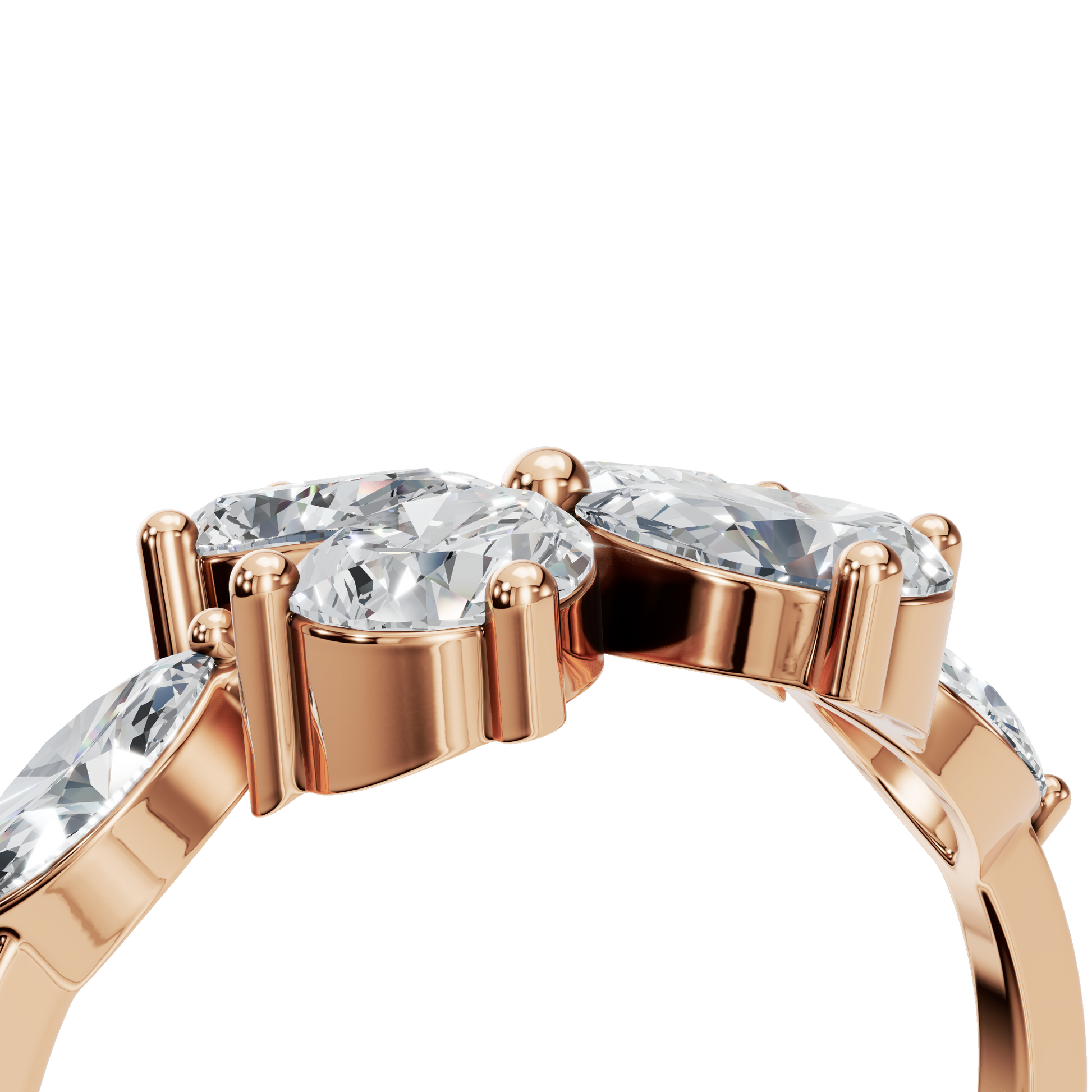 1.86 CTW Diamond Floral Ring – Marquise & Princess Cut Luxury Design