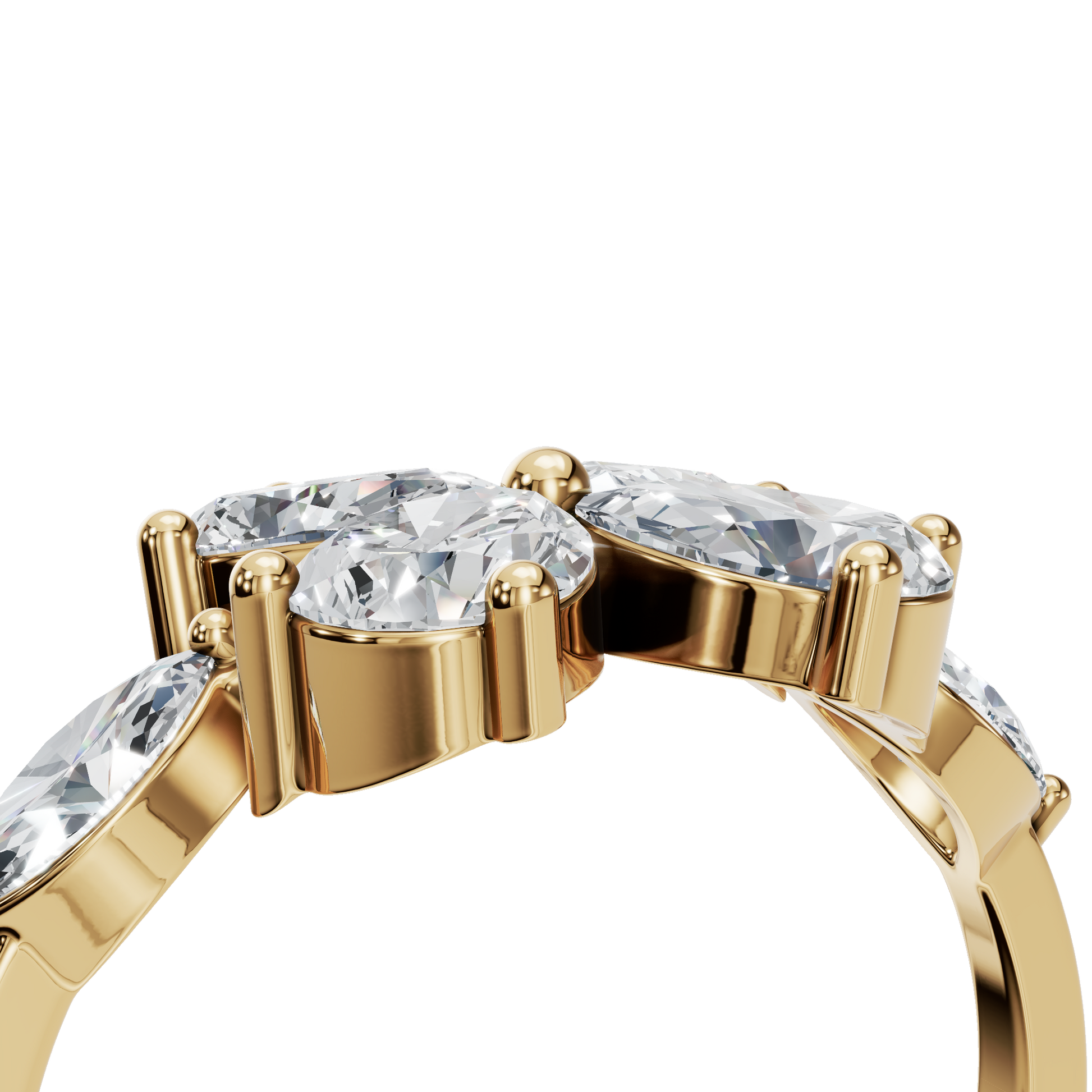 1.86 CTW Diamond Floral Ring – Marquise & Princess Cut Luxury Design