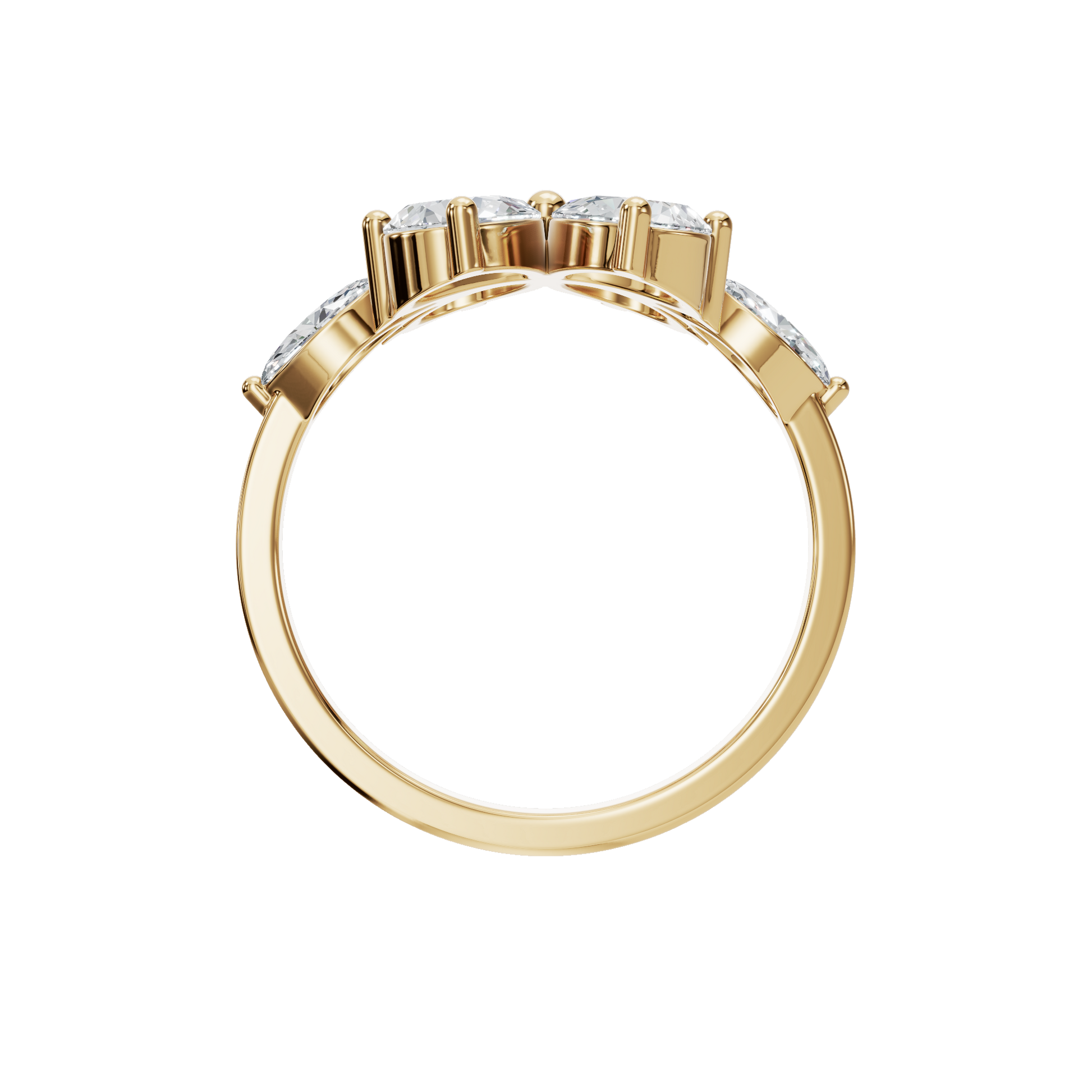1.86 CTW Diamond Floral Ring – Marquise & Princess Cut Luxury Design
