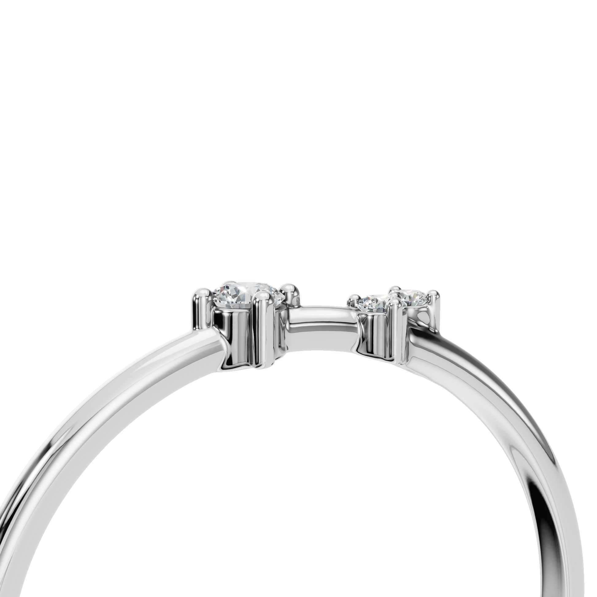 Gold Lab Grown Diamond Trio Ring- Gift for Her