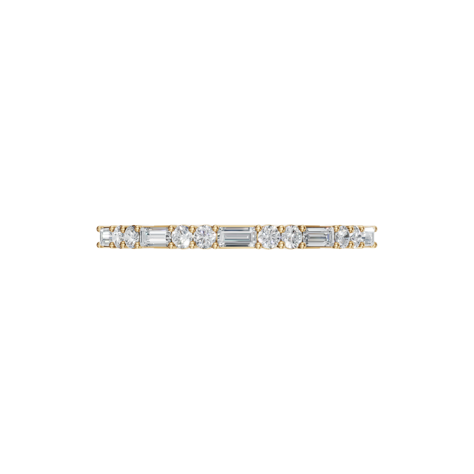 0.27 CTW Diamond Band – Alternating Baguette & Round Design