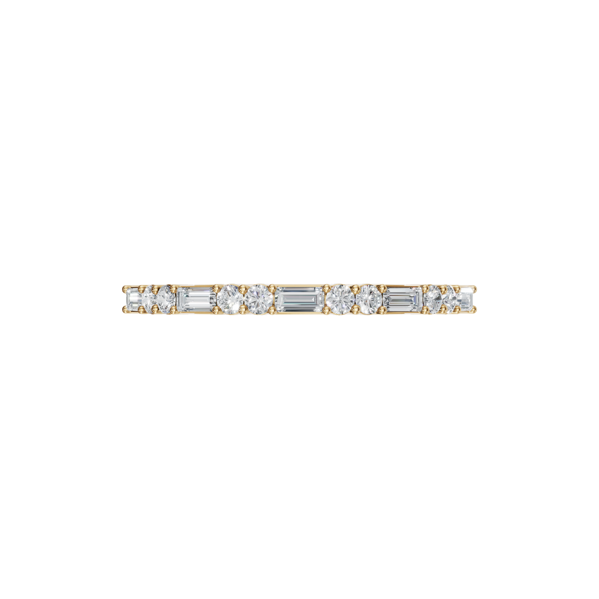 0.27 CTW Diamond Band – Alternating Baguette & Round Design