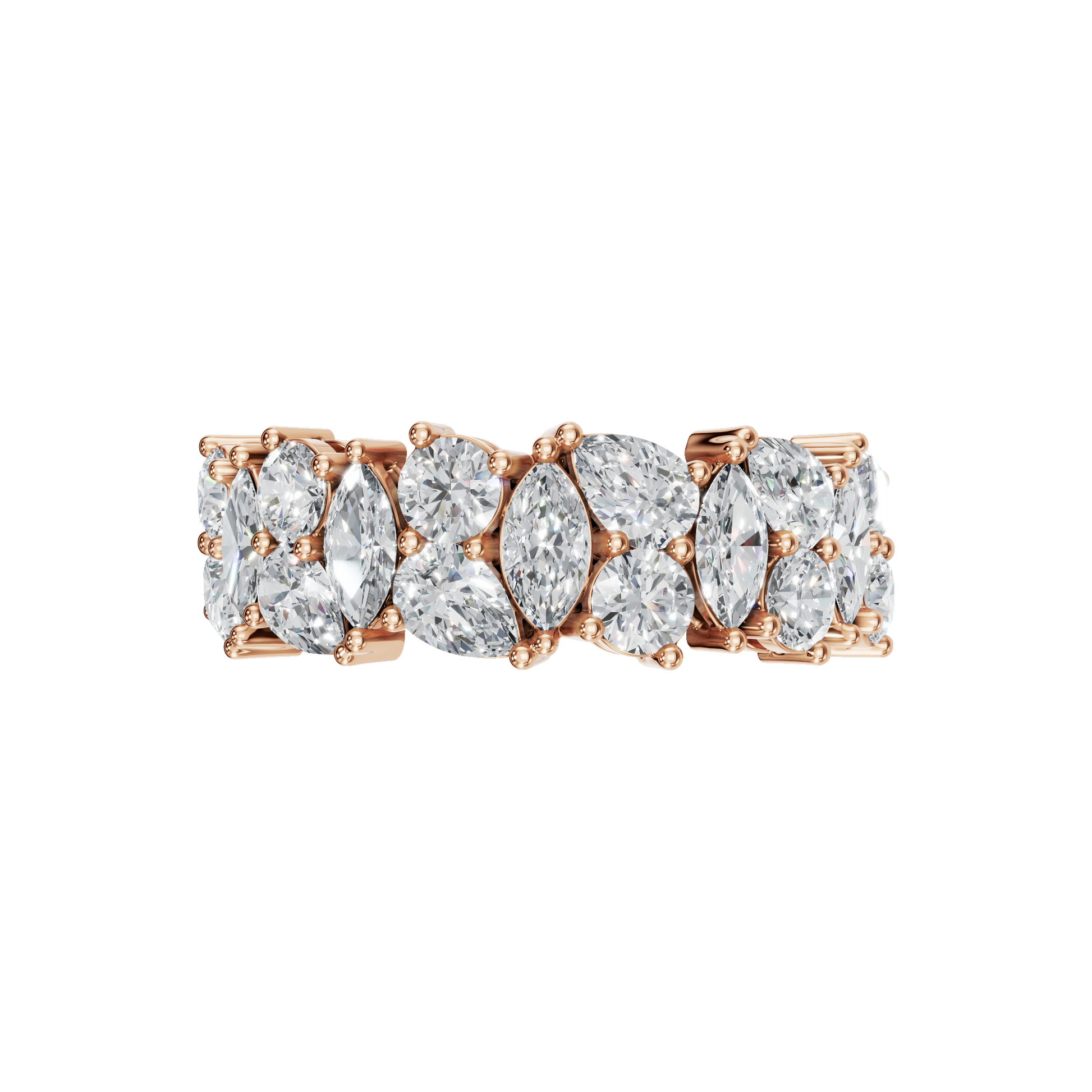 Bridal Eternity Band with Marquise Diamonds