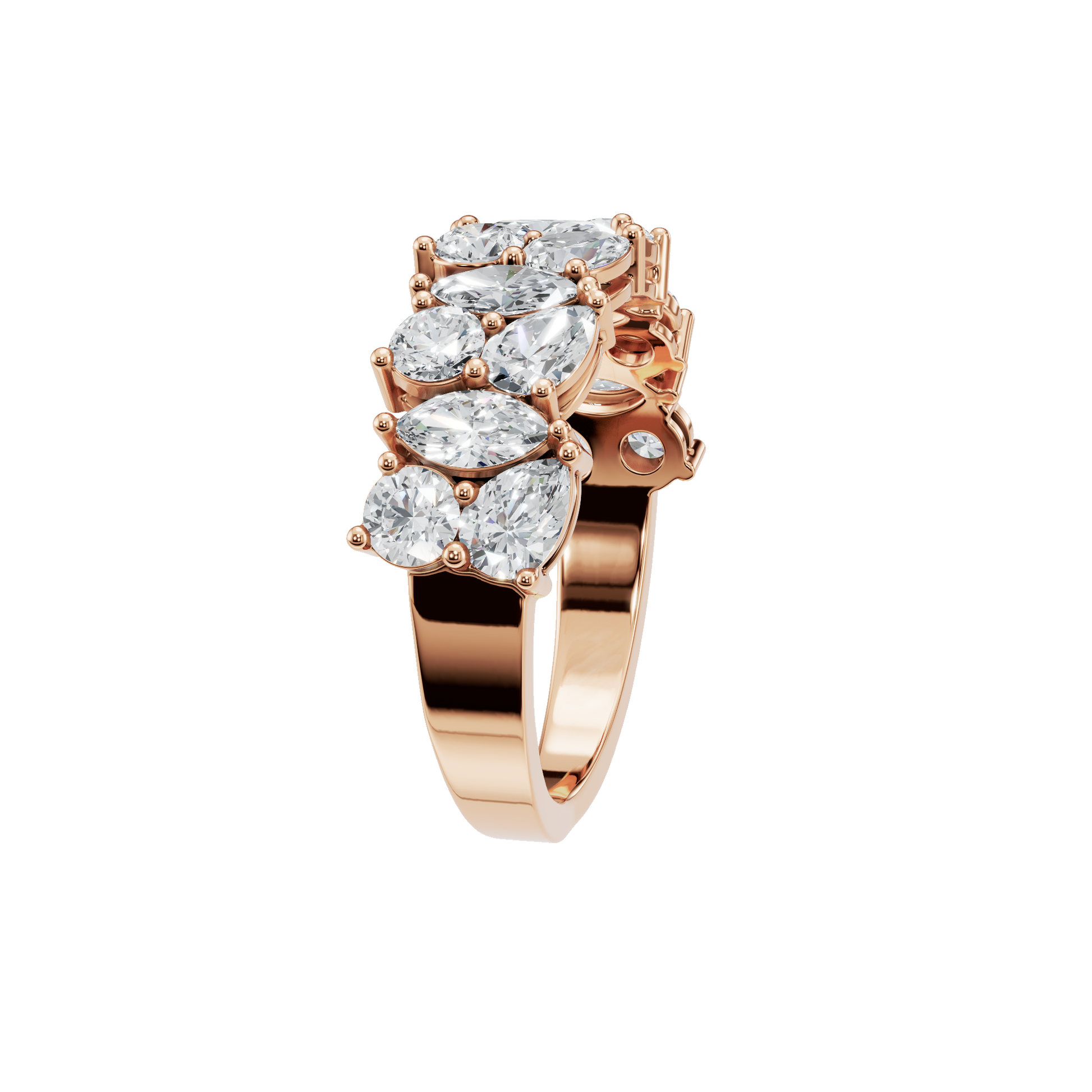 Bridal Eternity Band with Marquise Diamonds