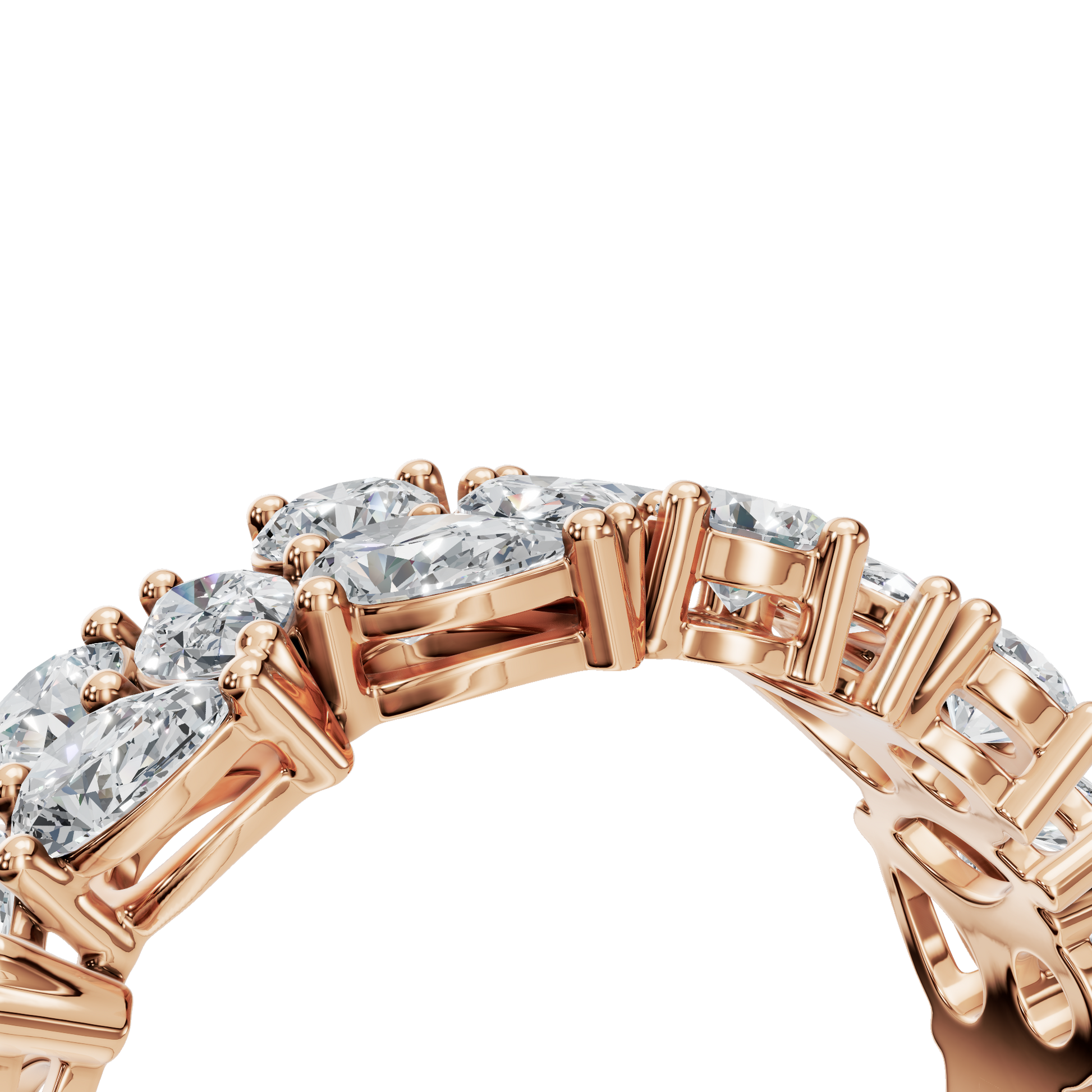 Bridal Eternity Band with Marquise Diamonds