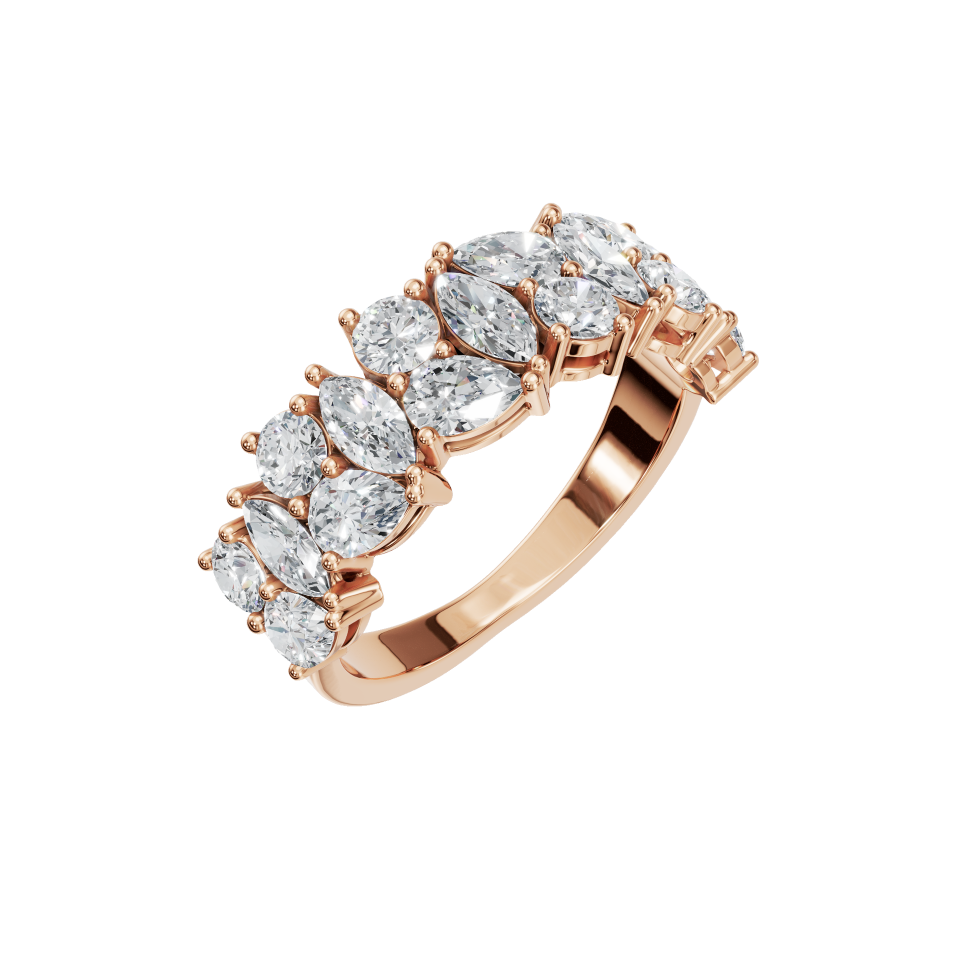 Bridal Eternity Band with Marquise Diamonds