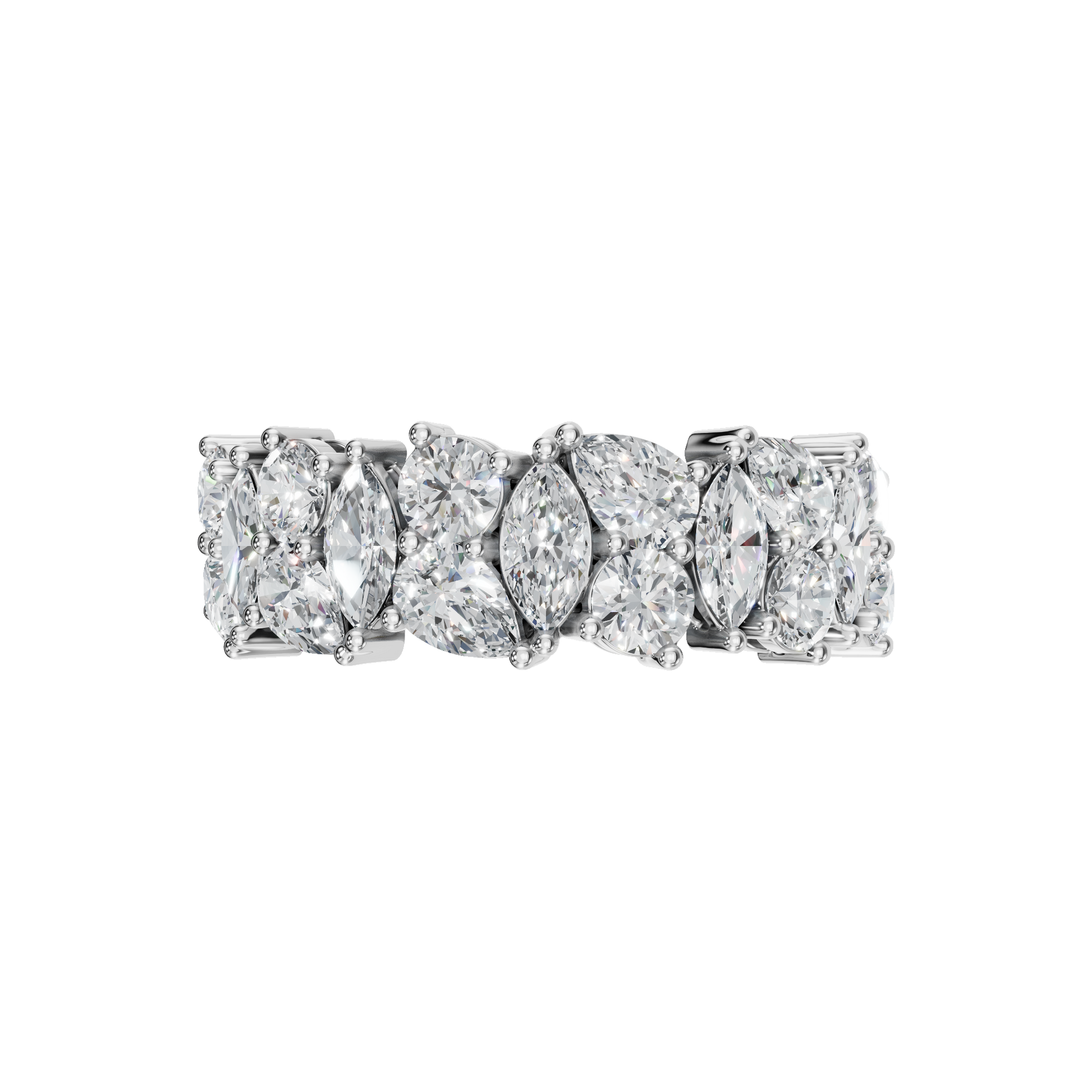Bridal Eternity Band with Marquise Diamonds