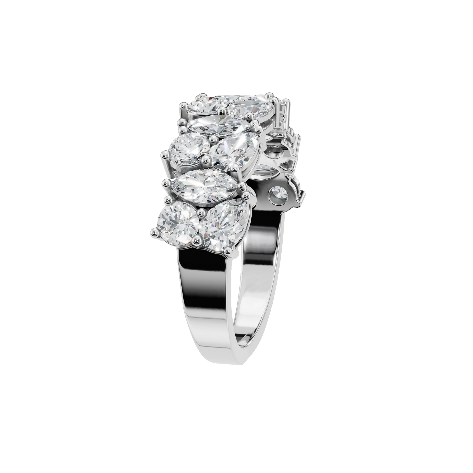 Bridal Eternity Band with Marquise Diamonds