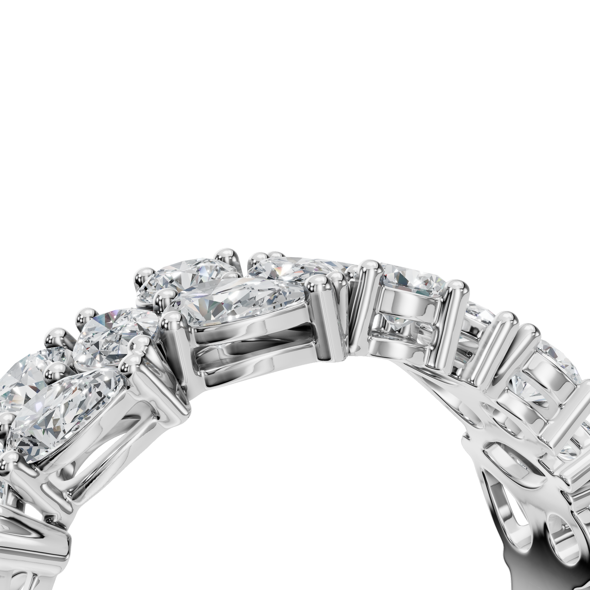 Bridal Eternity Band with Marquise Diamonds