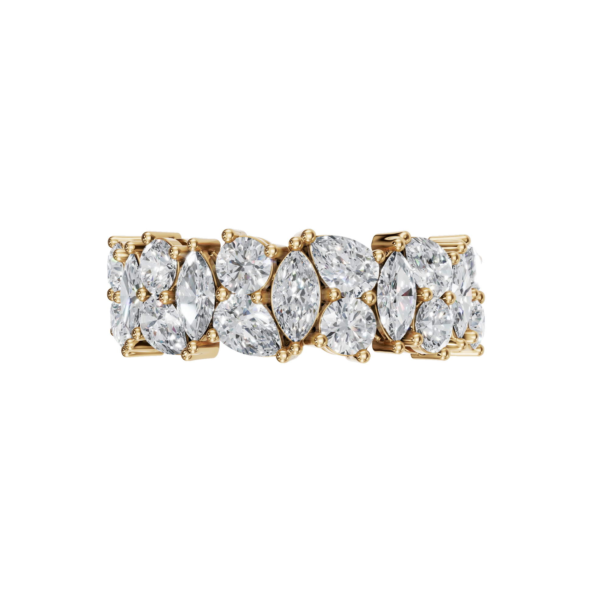 Bridal Eternity Band with Marquise Diamonds