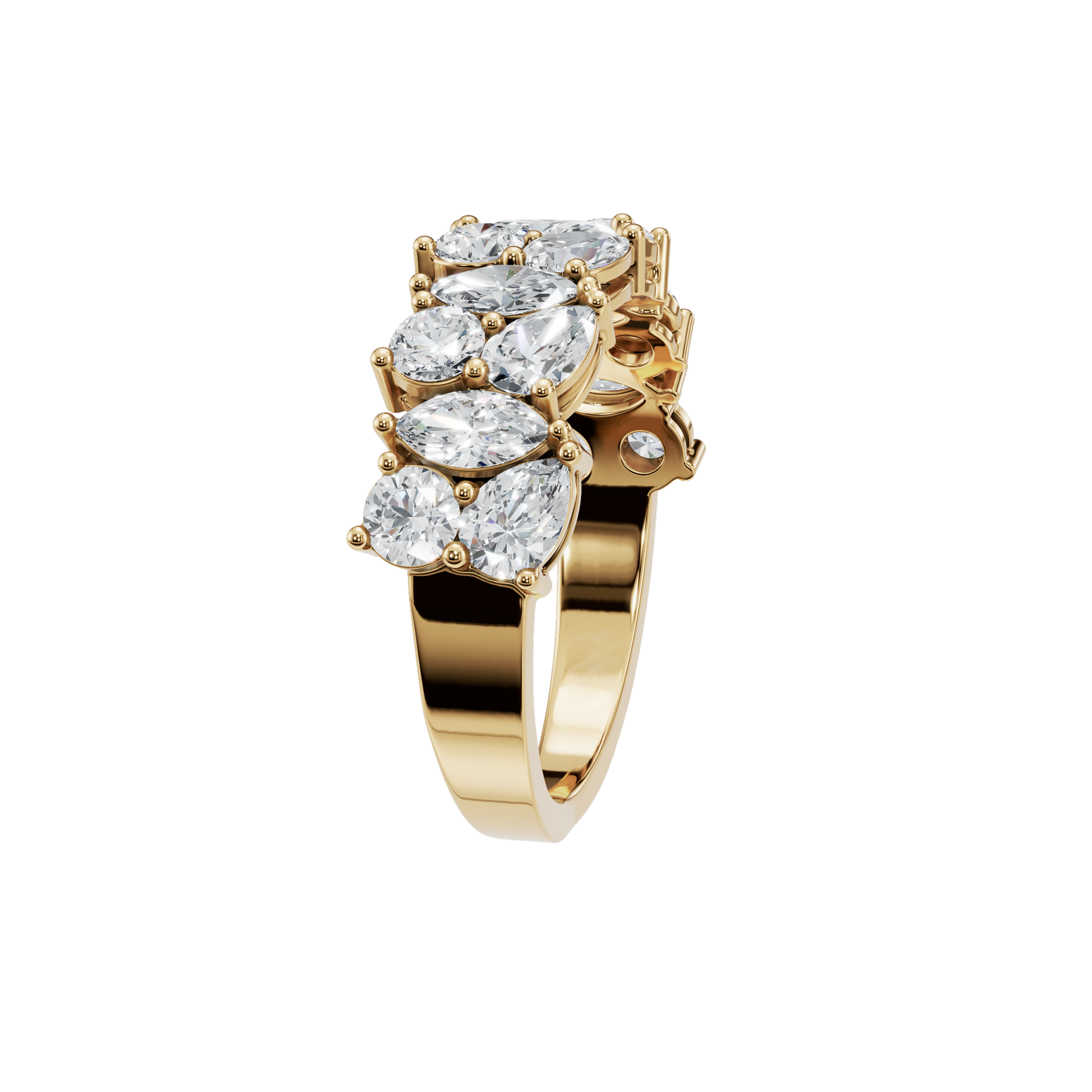 Bridal Eternity Band with Marquise Diamonds