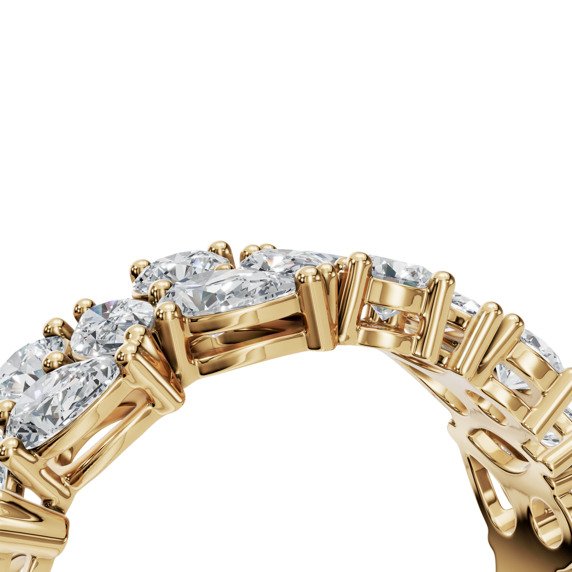 Bridal Eternity Band with Marquise Diamonds