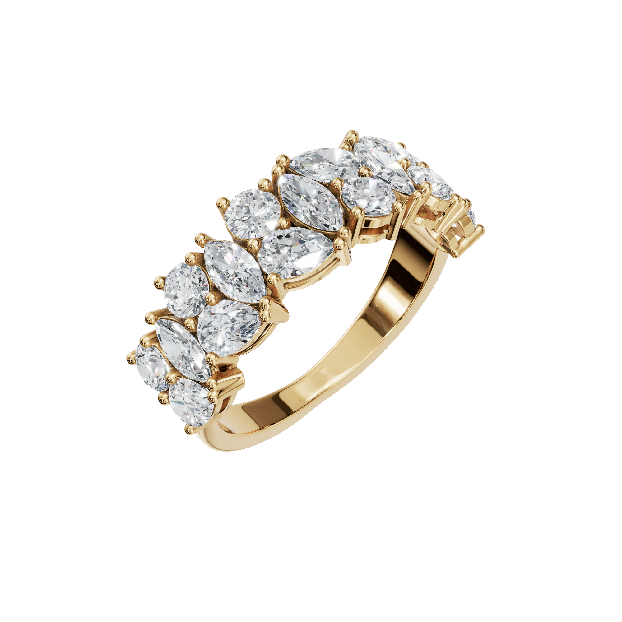 Bridal Eternity Band with Marquise Diamonds