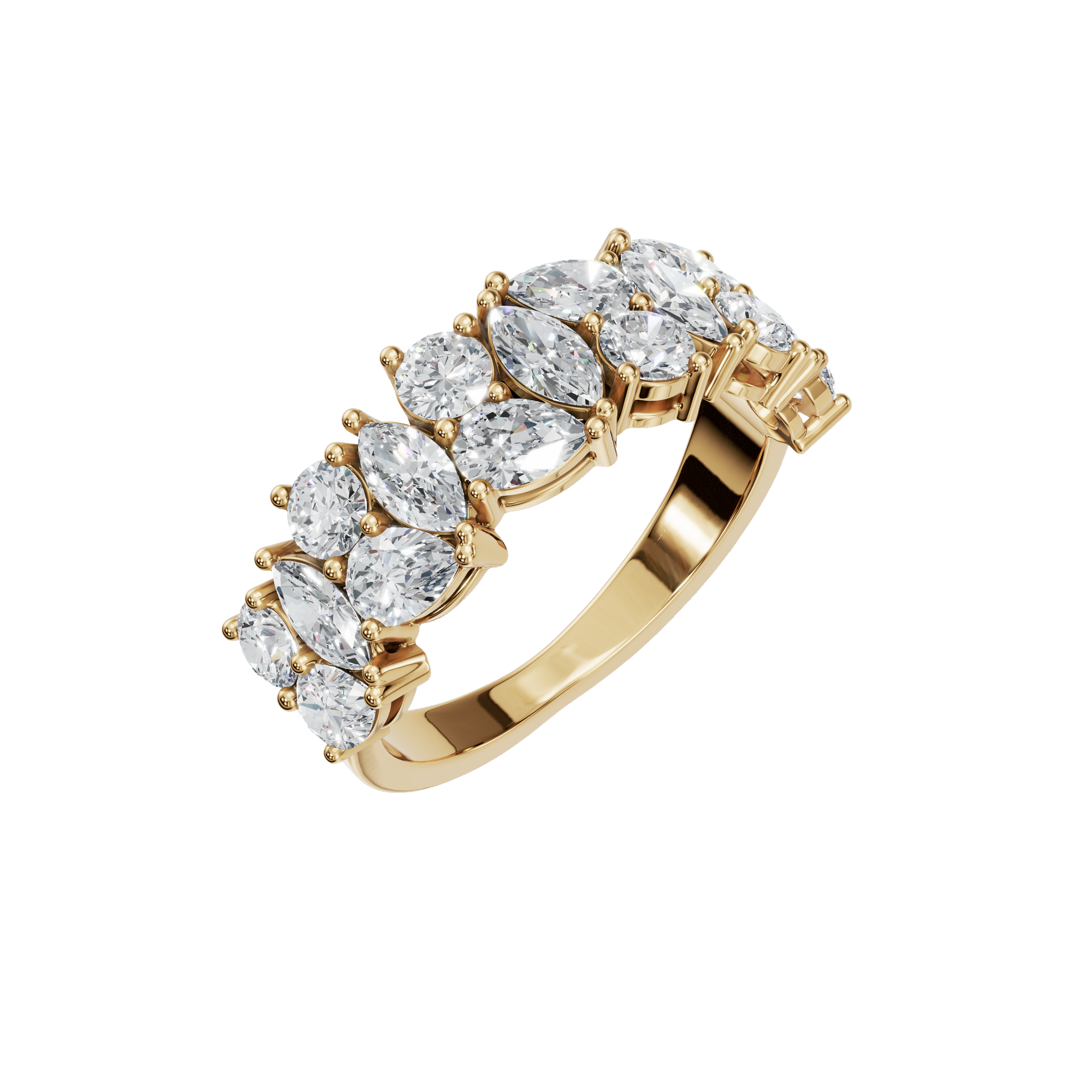 Bridal Eternity Band with Marquise Diamonds