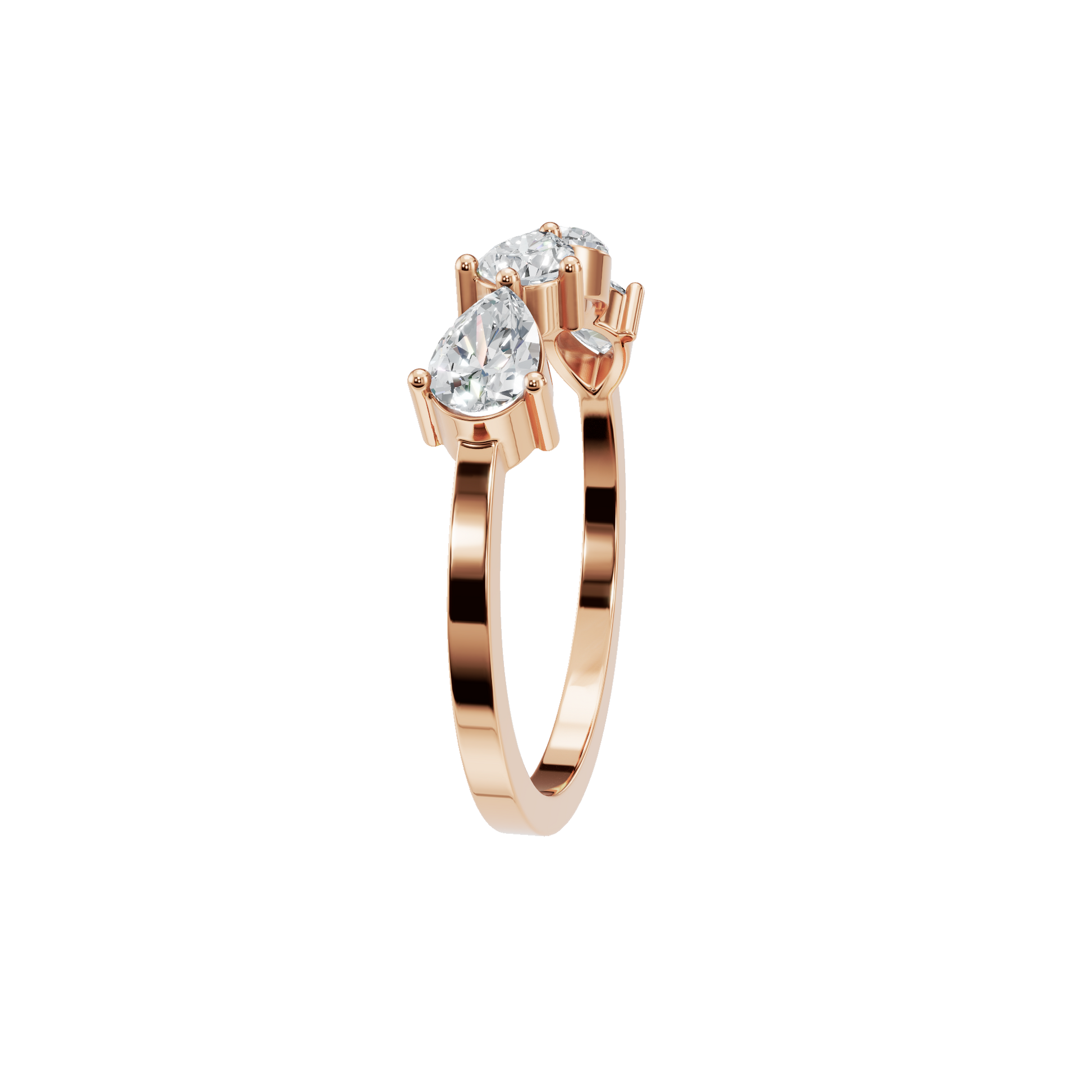 Heirloom-Inspired Pear Cut Lab Grown Diamond Band