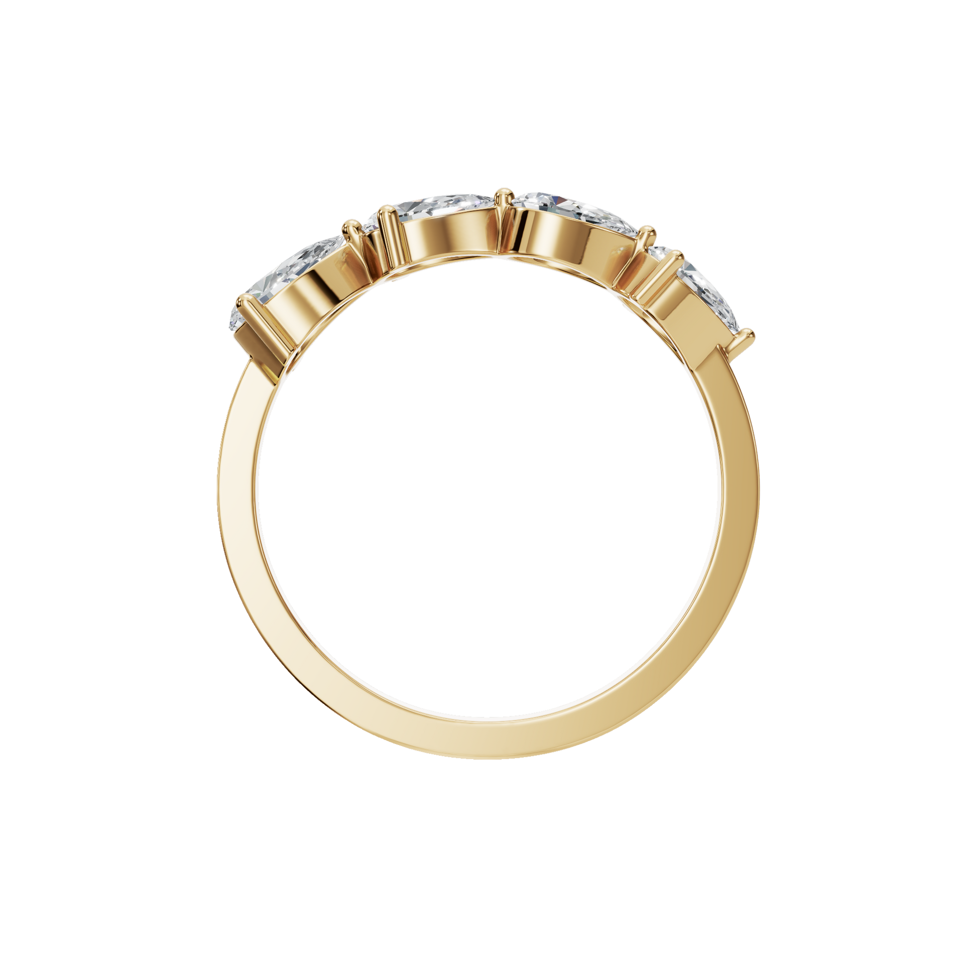 Heirloom-Inspired Pear Cut Lab Grown Diamond Band