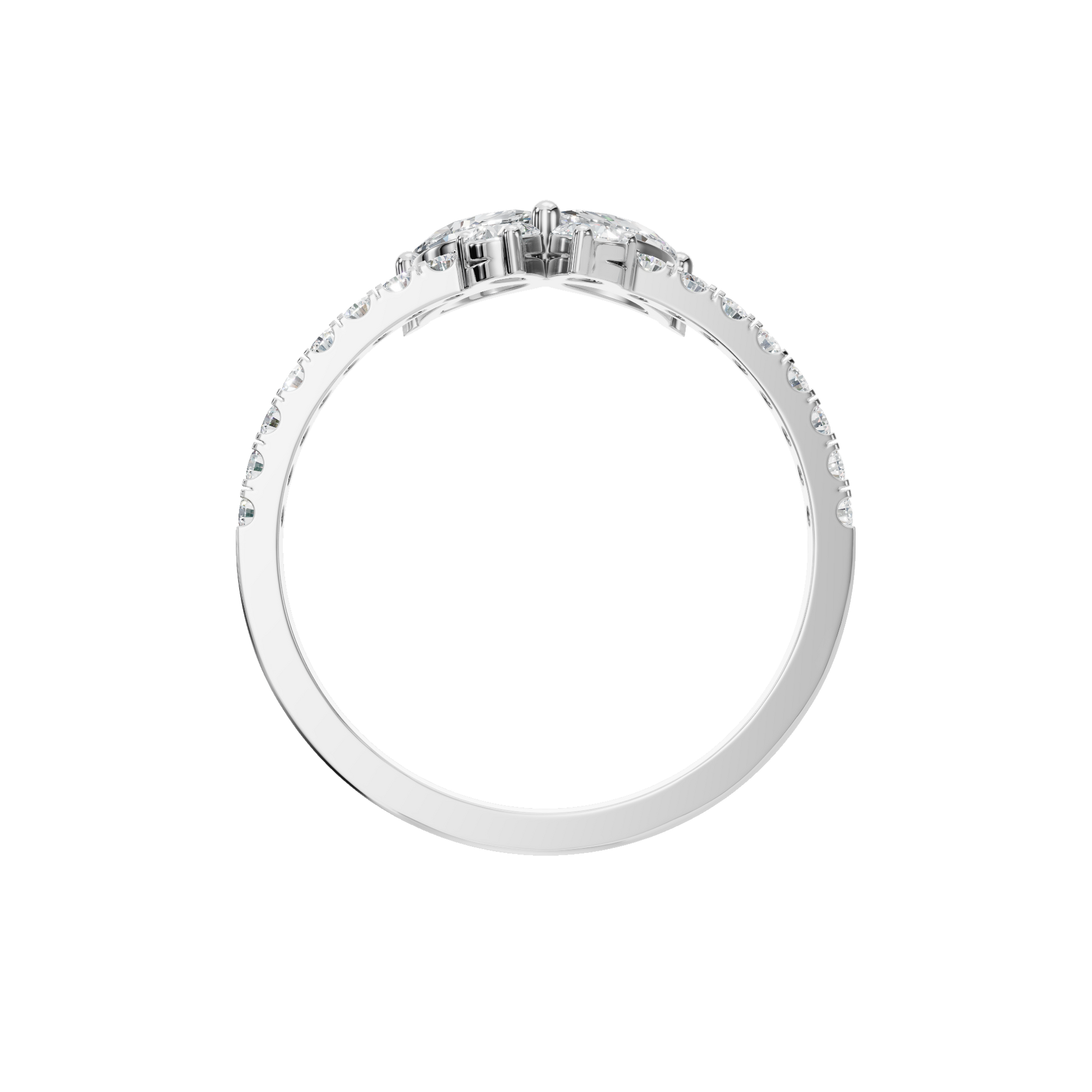 0.68 CTW Diamond Cluster Ring – Multi Shape Floral Gold Ring