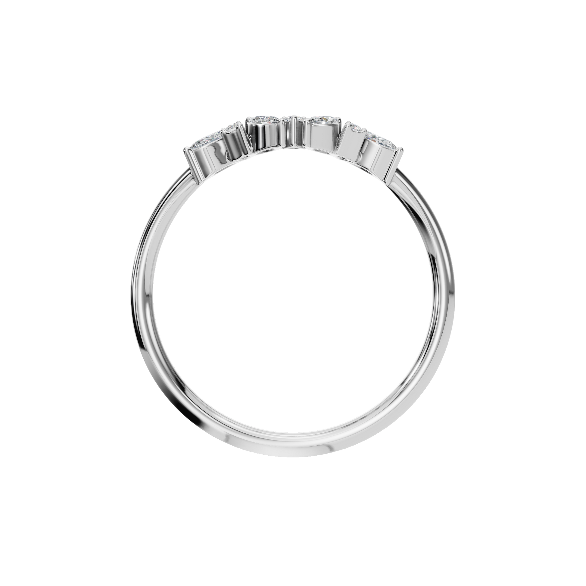 Bridal Curved Diamond Band – Sustainable Lab Grown Ring