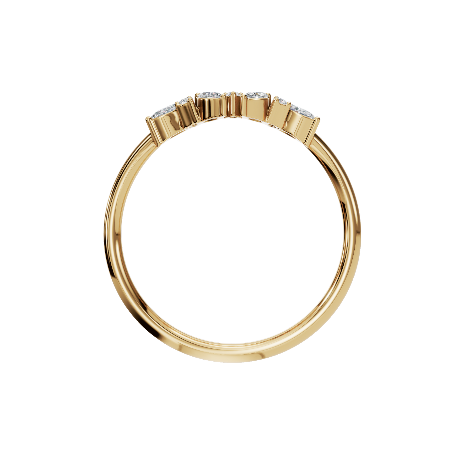 Bridal Curved Diamond Band – Sustainable Lab Grown Ring