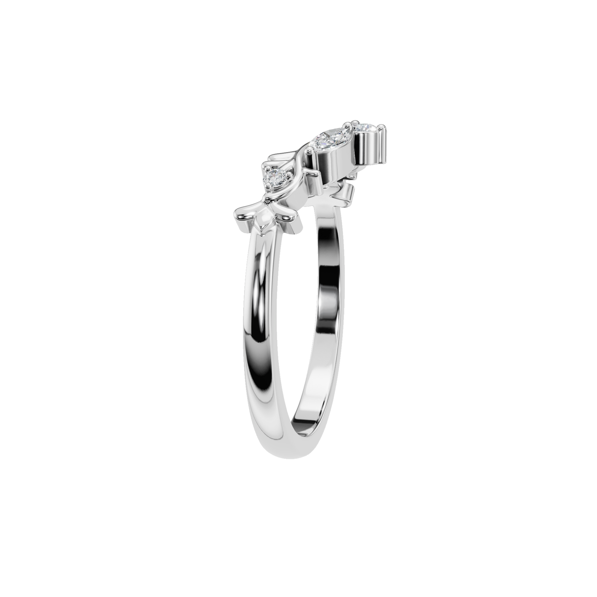 Vintage-Style Gold Lab Grown Diamond Tiara Ring