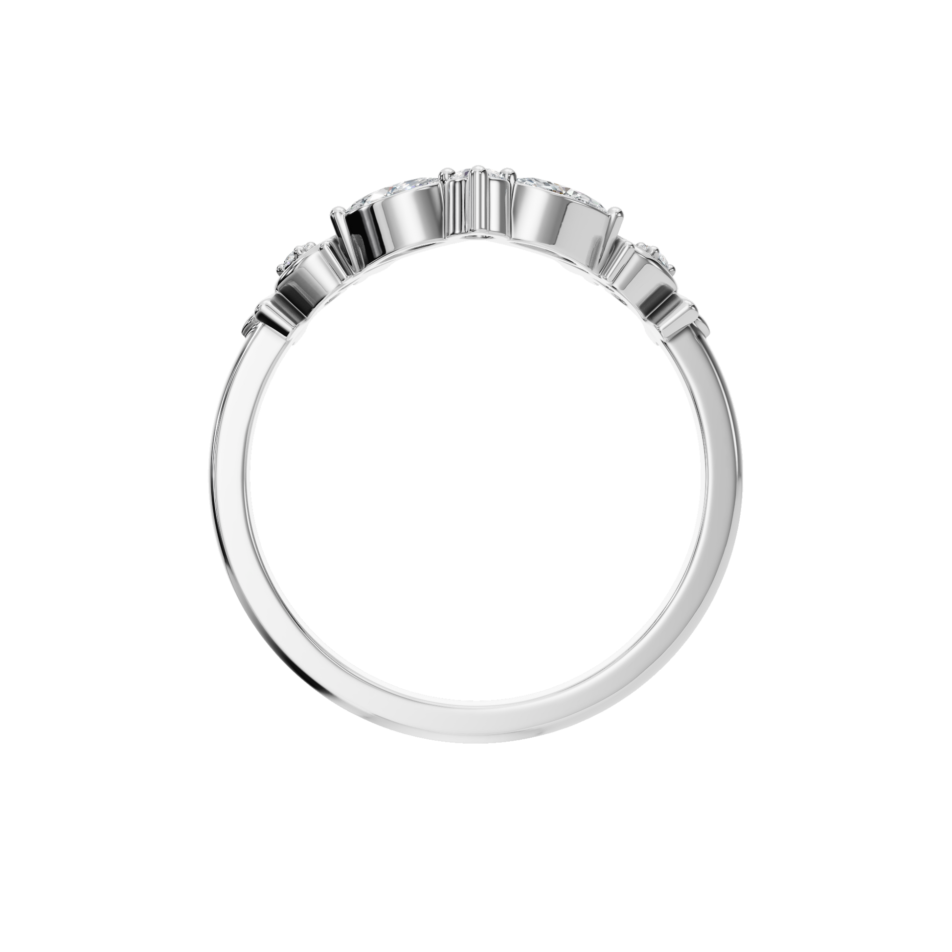 Vintage-Style Gold Lab Grown Diamond Tiara Ring