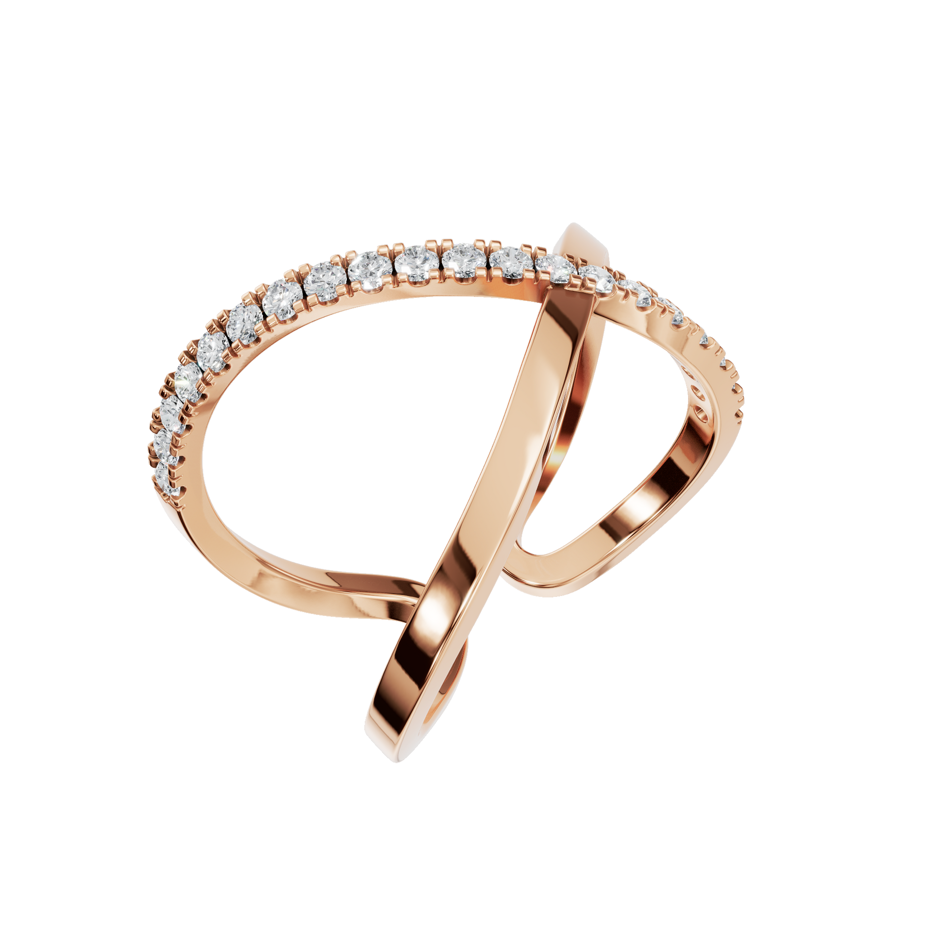 Timeless Lab Grown Diamond Overlap Ring – Premium Holiday Gift
