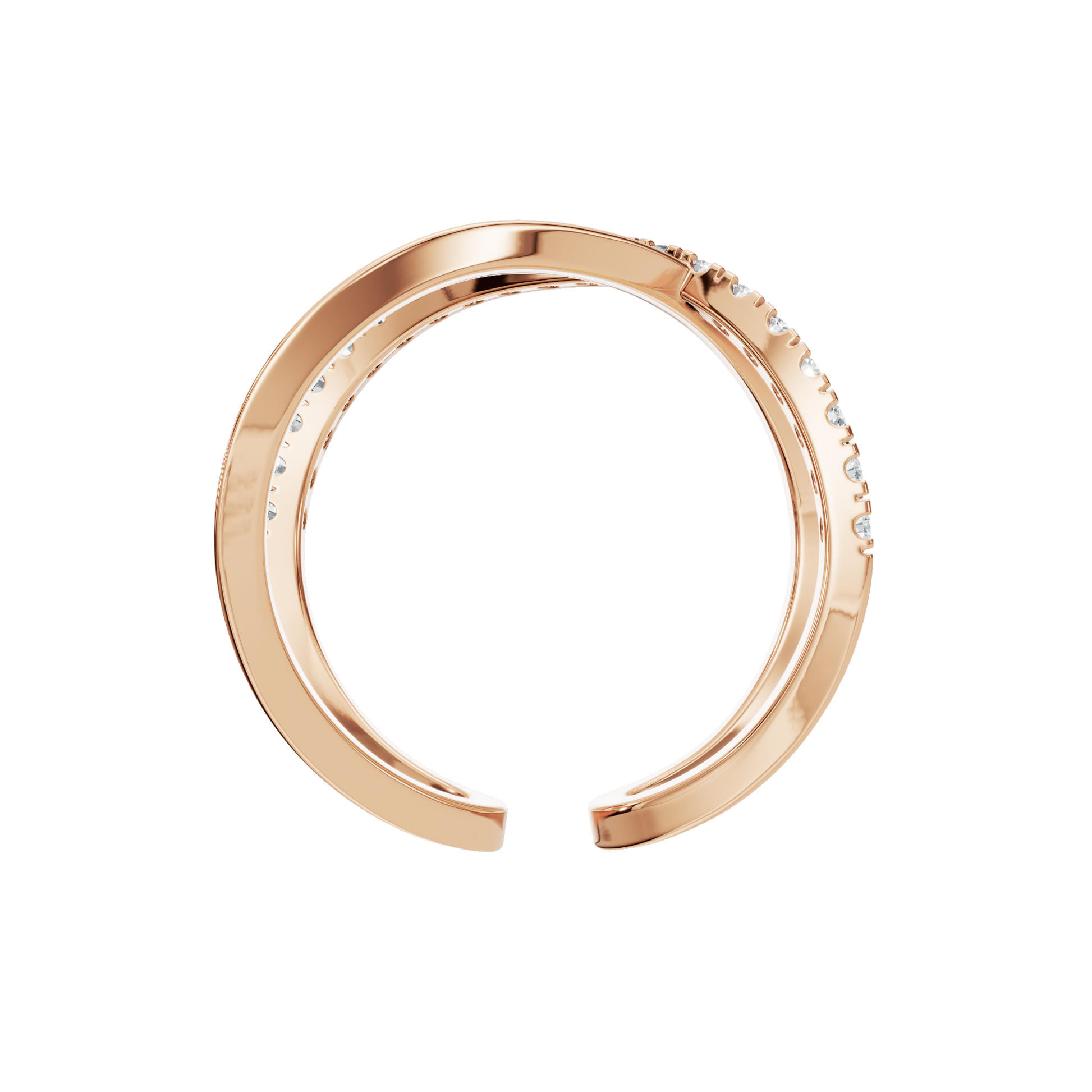 Timeless Lab Grown Diamond Overlap Ring – Premium Holiday Gift