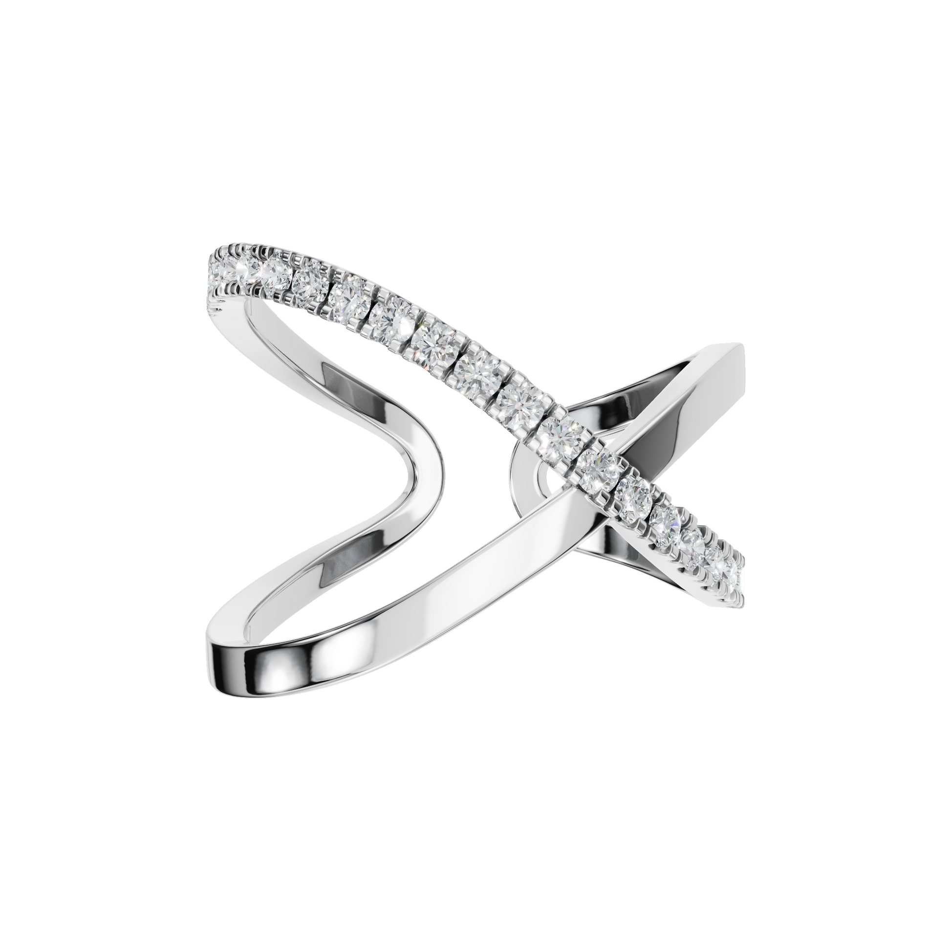 Timeless Lab Grown Diamond Overlap Ring – Premium Holiday Gift